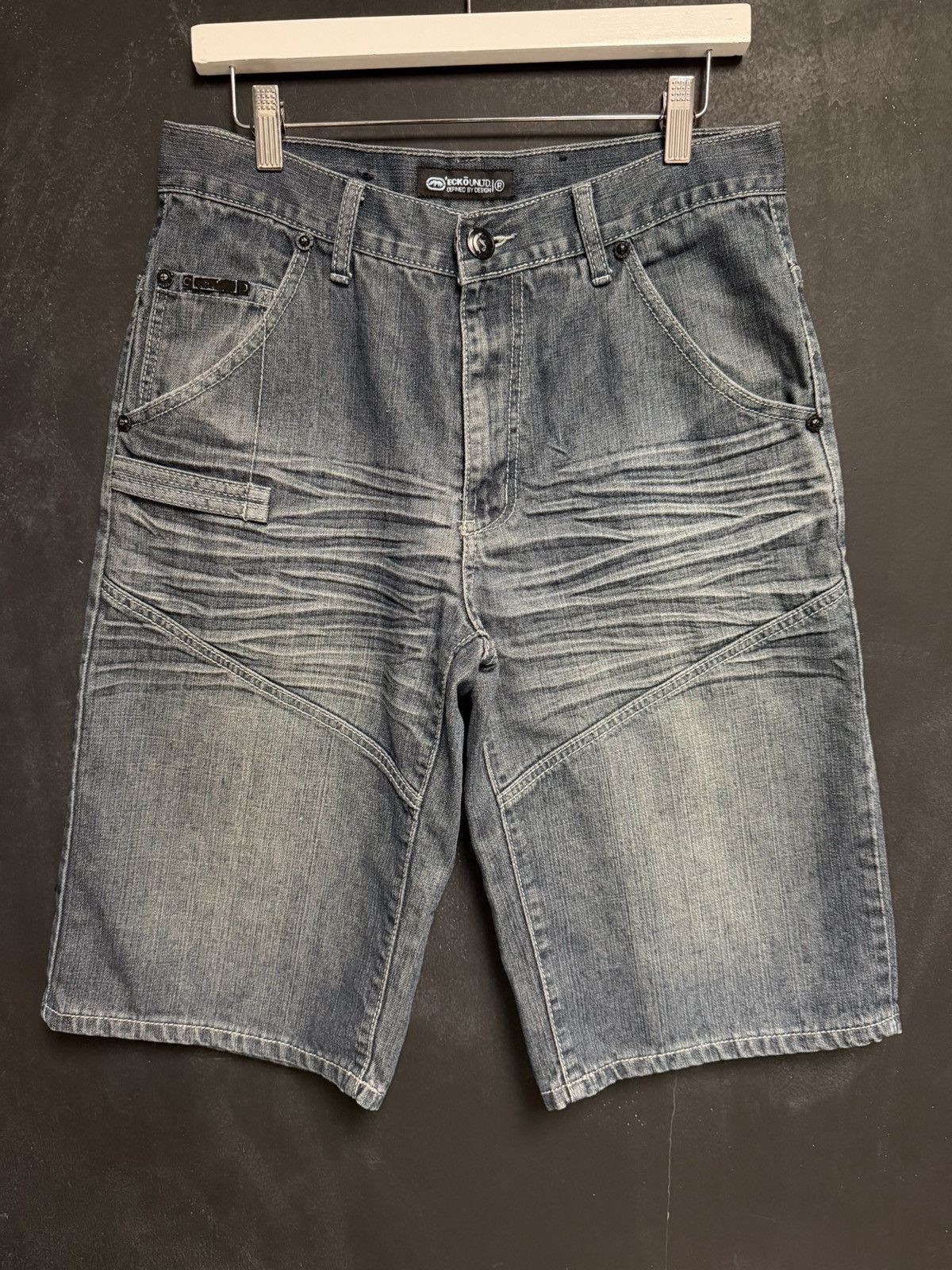 Ecko Unltd. Vintage Y2K Ecko Untld. Faded Jean Shorts Jorts 90s Size US 30 / EU 46 - 1 Thumbnail