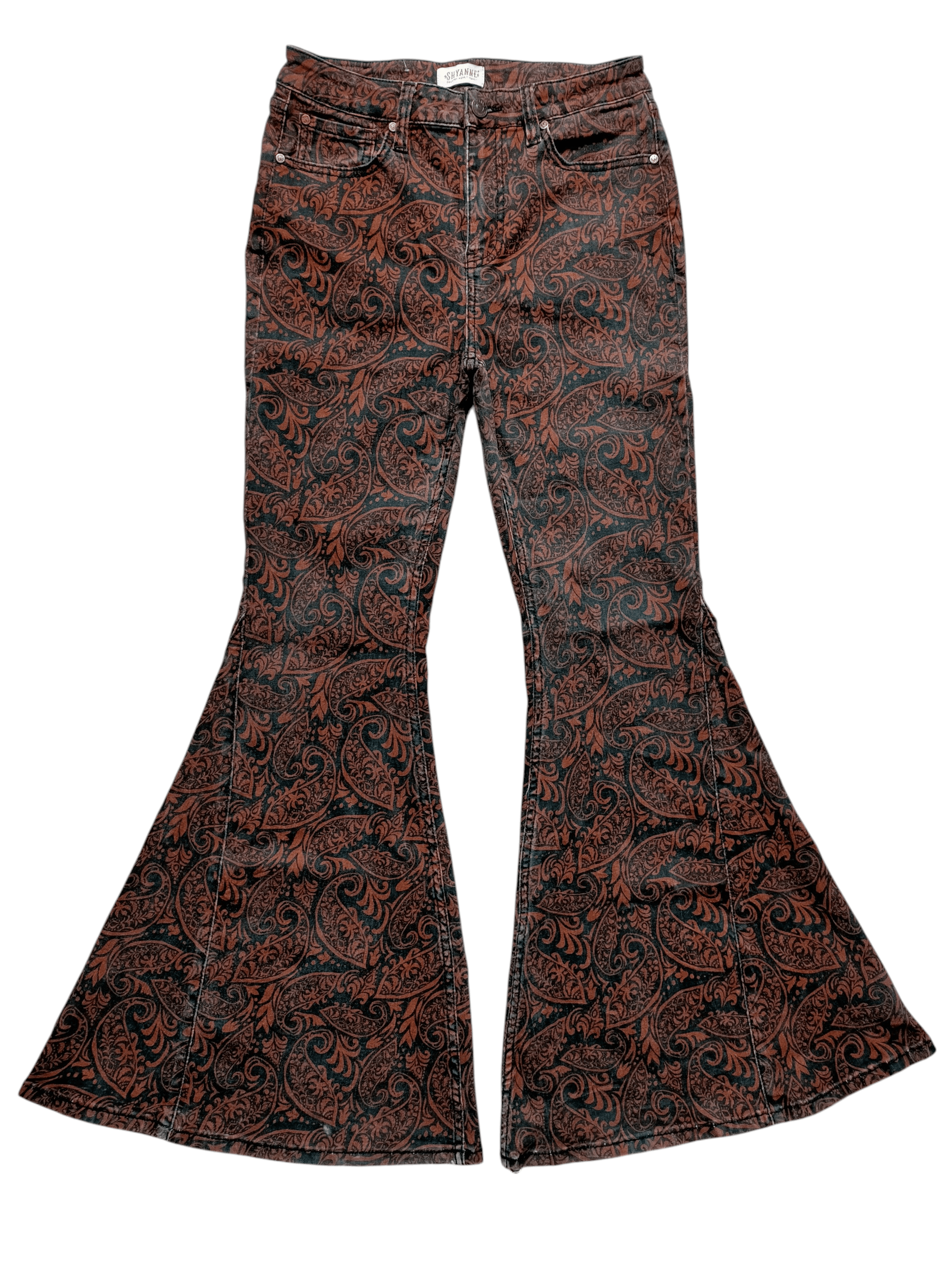 If Six Was Nine Flare Jeans Shyanne Paisley Boot cut denim Size US 28 / EU 44 - 1 Thumbnail