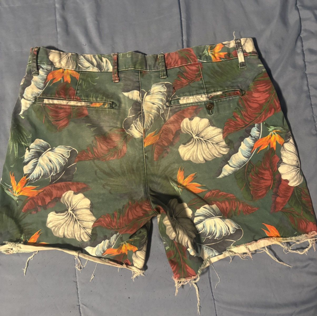 Gap Gap Men's Chino Shorts Floral Print Flat Front Casual Size US 31 - 12 Thumbnail