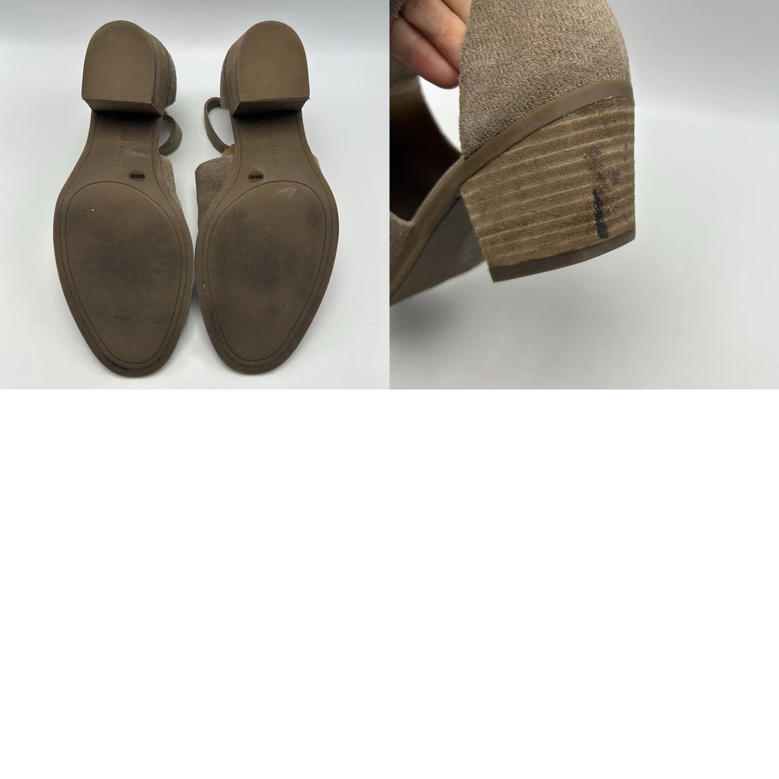 Lucky Brand Lucky Brand Sandals Womens 9 M Beige Tan Suede Cutout Open Toe Block Heels Size US 9 / IT 39 - 8 Thumbnail