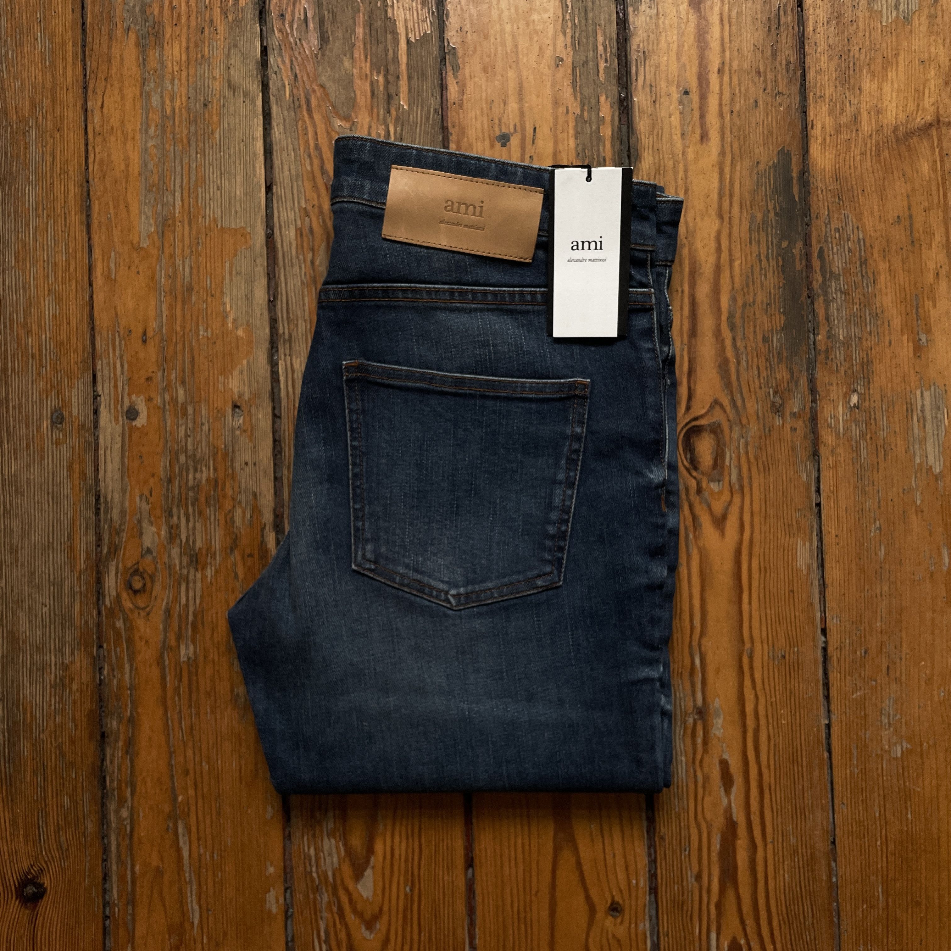 image of Ami Paris Denim Jeans in Blue, Men's (Size 31)