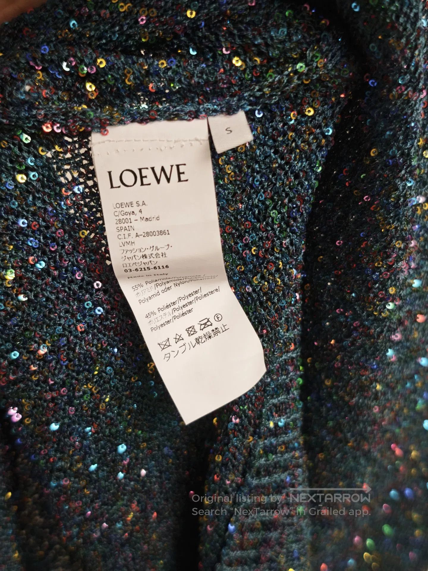 Loewe LOEWE Sequin Asymmetric Sleeveless Top. Size US S / EU 44-46 / 1 - 8 Thumbnail