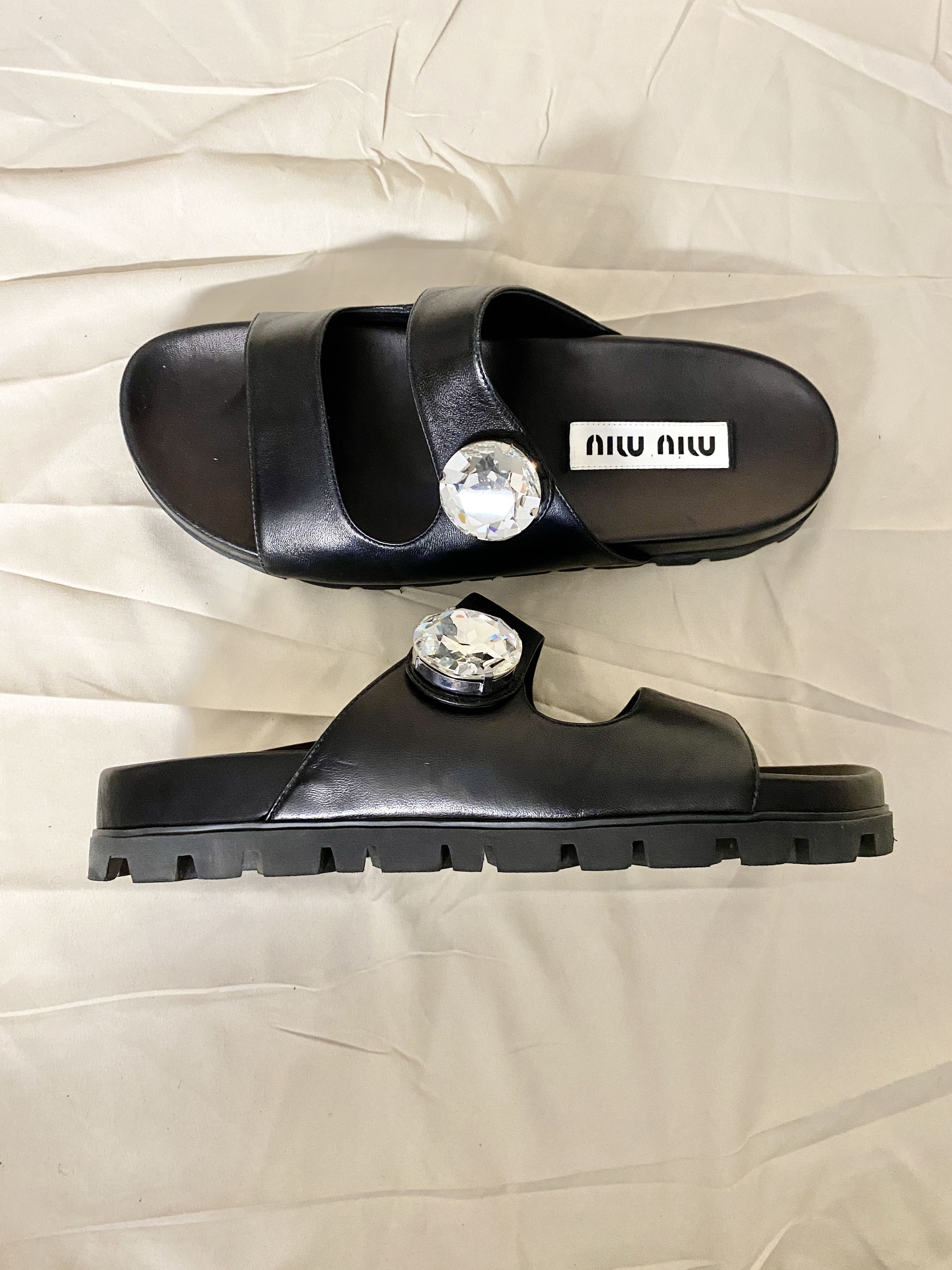 Miu Miu Miu Miu Crystal Sandals Size US 10 / IT 40 - 5 Thumbnail