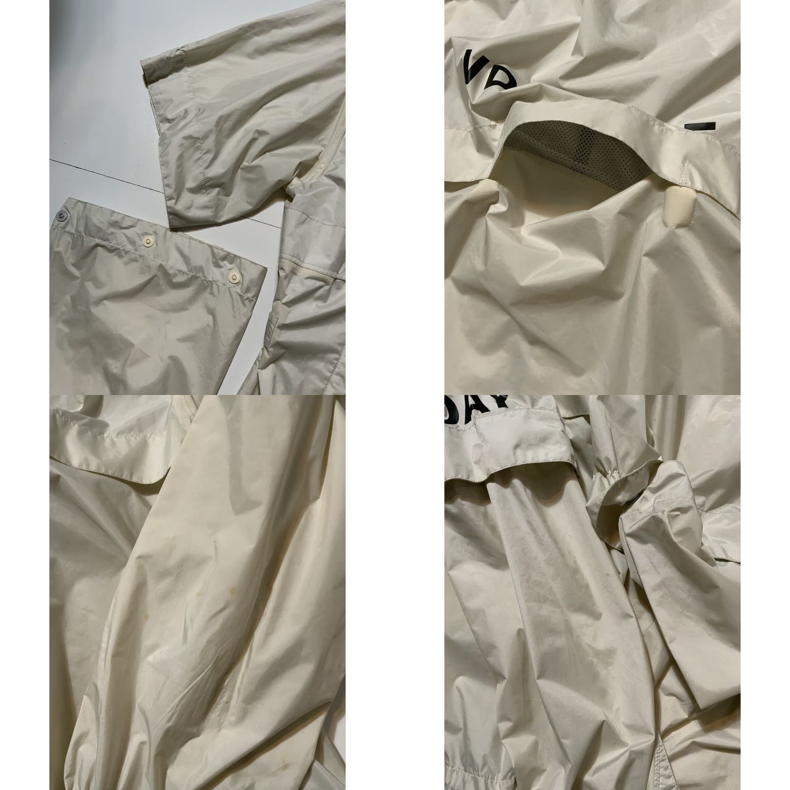 Vintage Srixon V Day Golf Windbreaker 2PC Set Rain Jacket & Pants Tracksuit LL Men White Size 42R - 9 Thumbnail