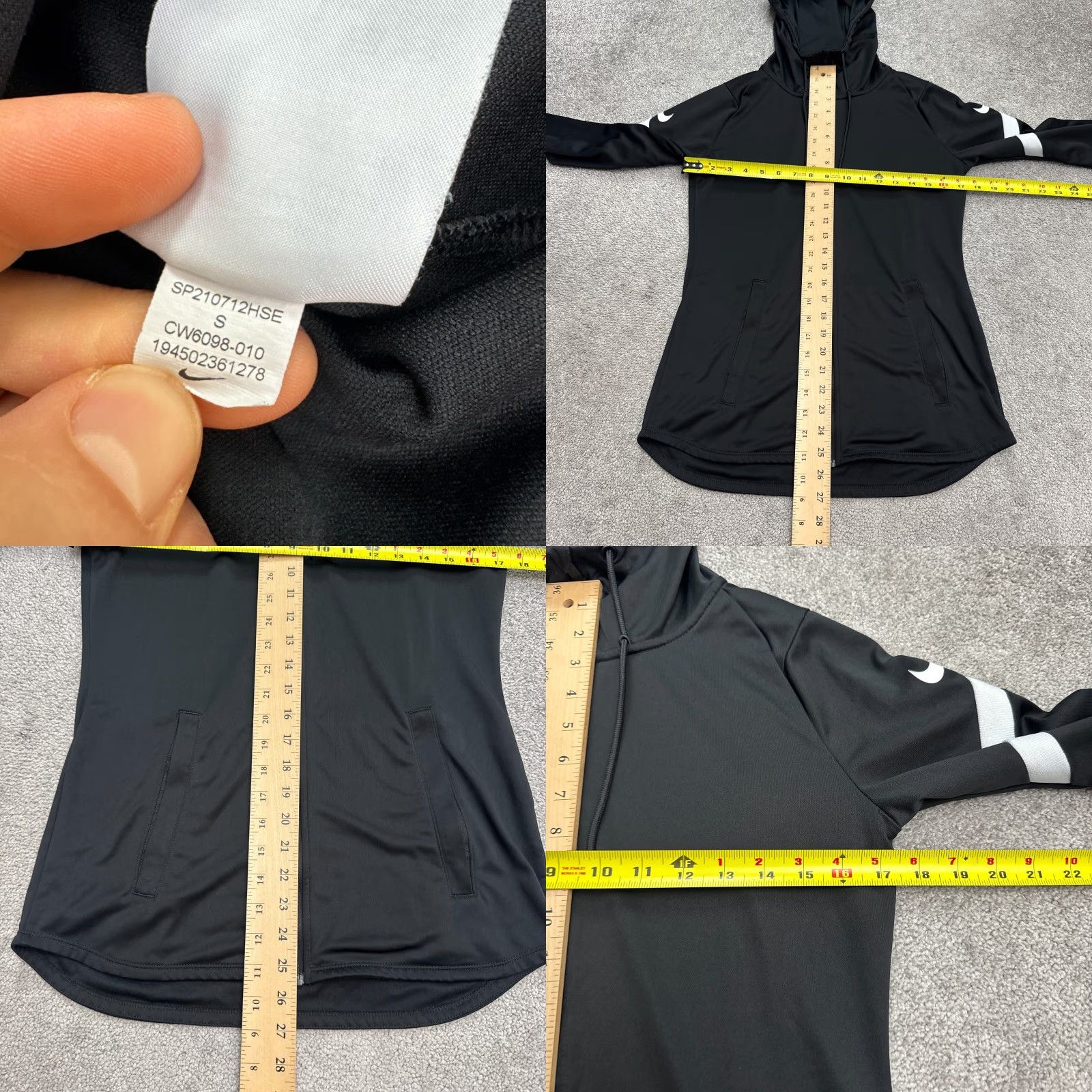 Nike Nike Dri-Fit Strike 21 Full Zip Hoodie Active Jacket Womens Small Black Soccer Shirt Size S / US 4 / IT 40 - 8 Thumbnail