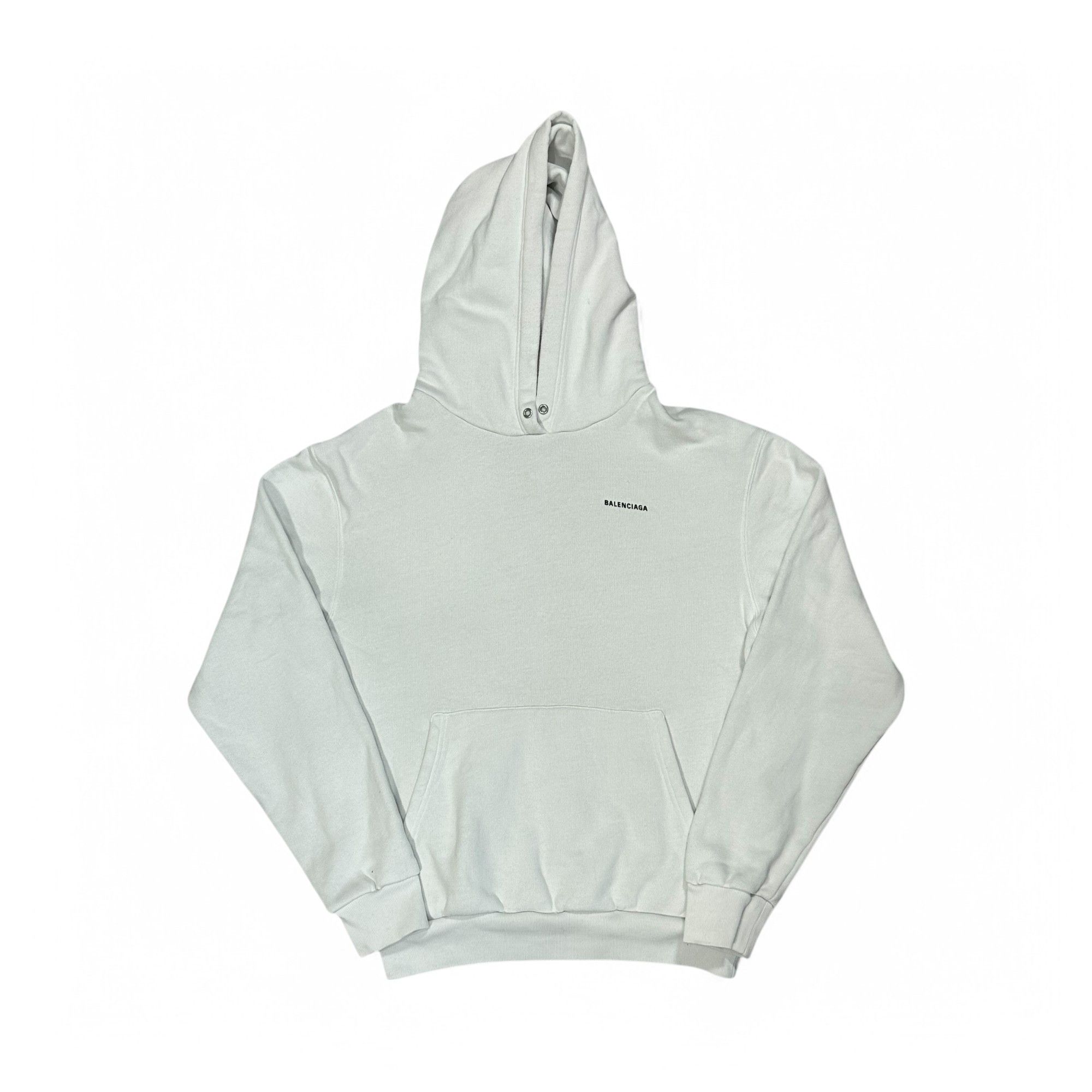 Balenciaga Balenciaga Sweatshirt Track Back Logo White Hoodie size S Size US M / EU 48-50 / 2 - 2 Thumbnail