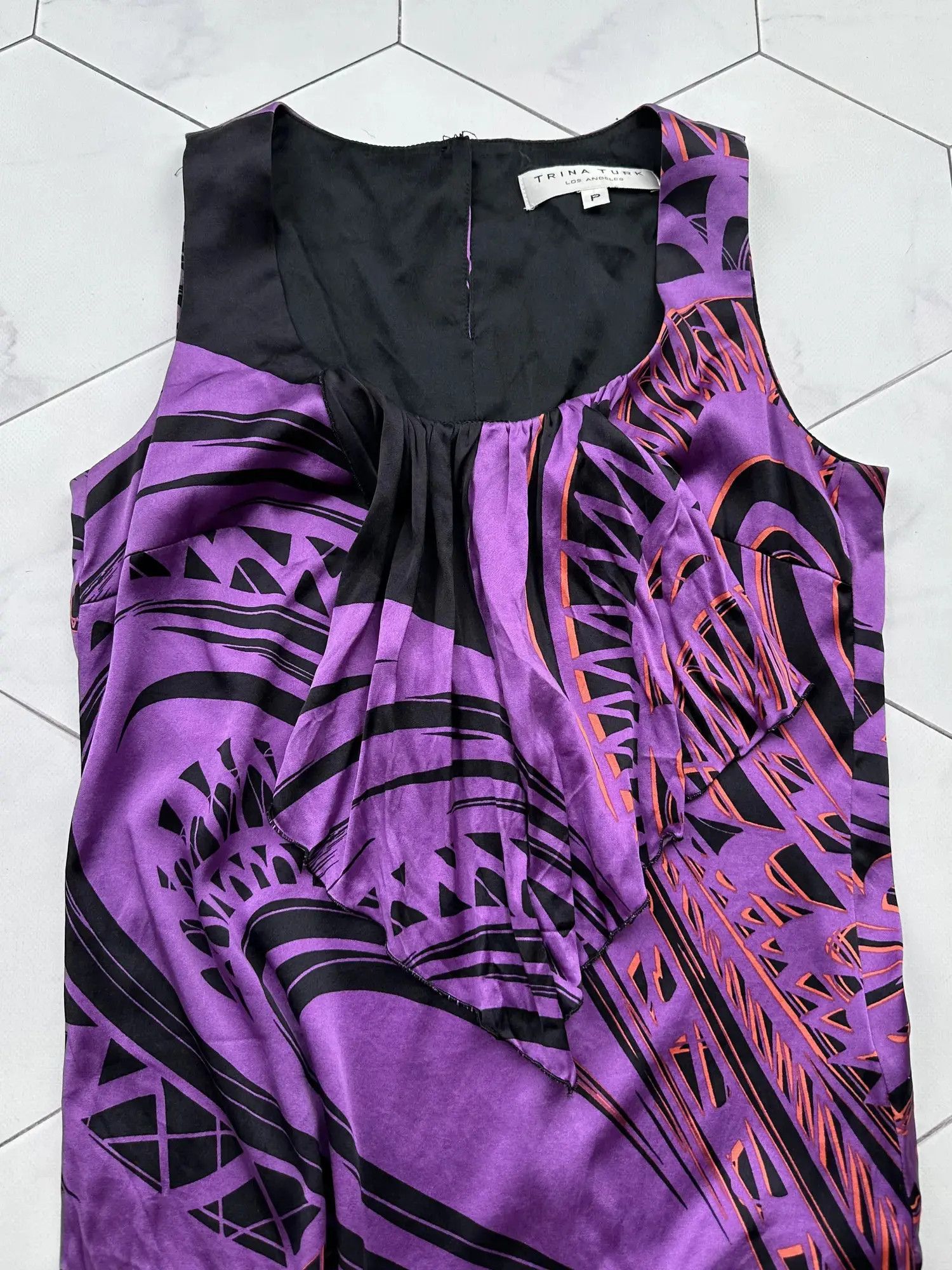 Trina Turk Trina Turk Silk Tank Top (B179) Size M / US 6-8 / IT 42-44 - 2 Thumbnail