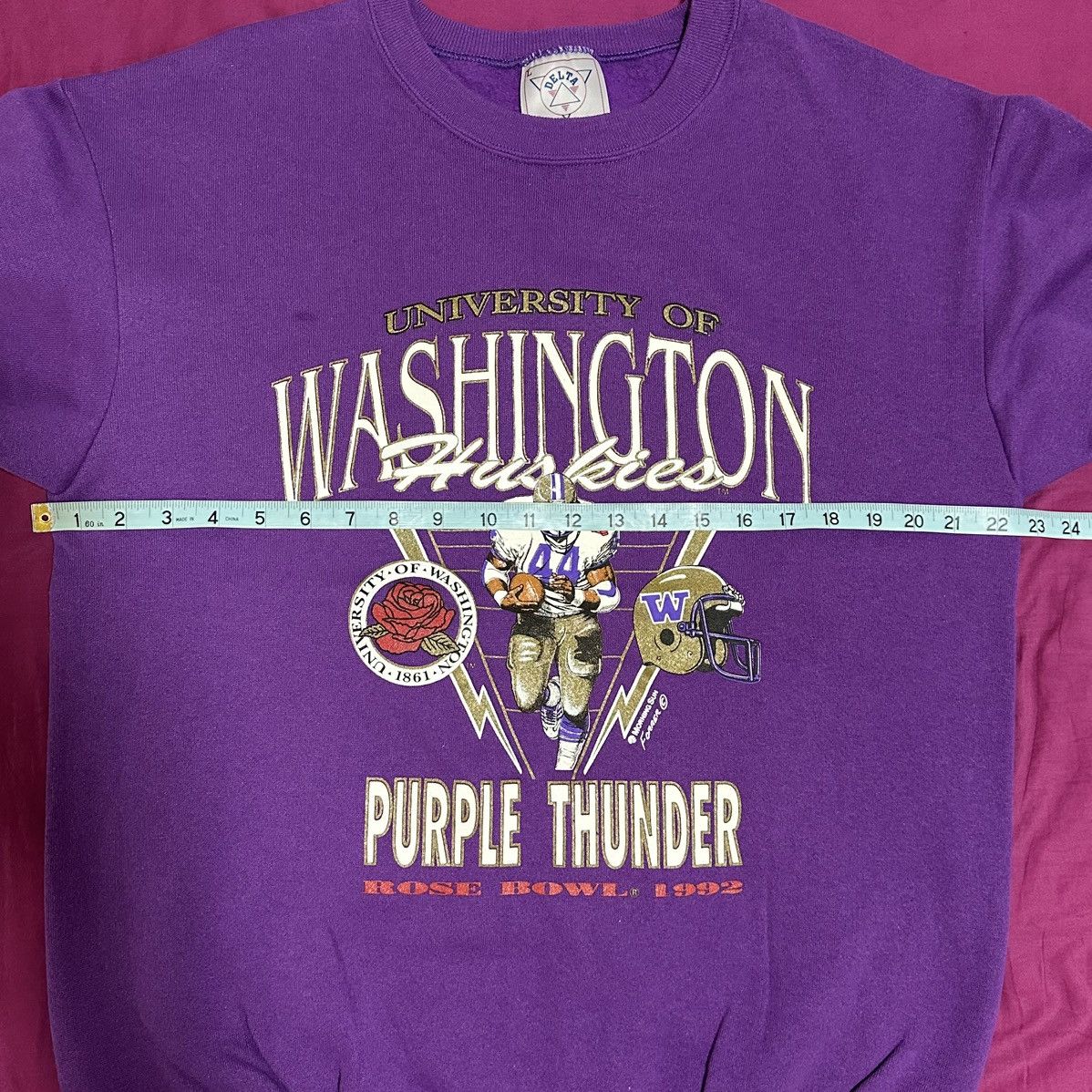 NCAA × Vintage Vintage Washington Huskies Sweatshirt Crewneck 92 Rose Bowl Size US L / EU 52-54 / 3 - 5 Thumbnail