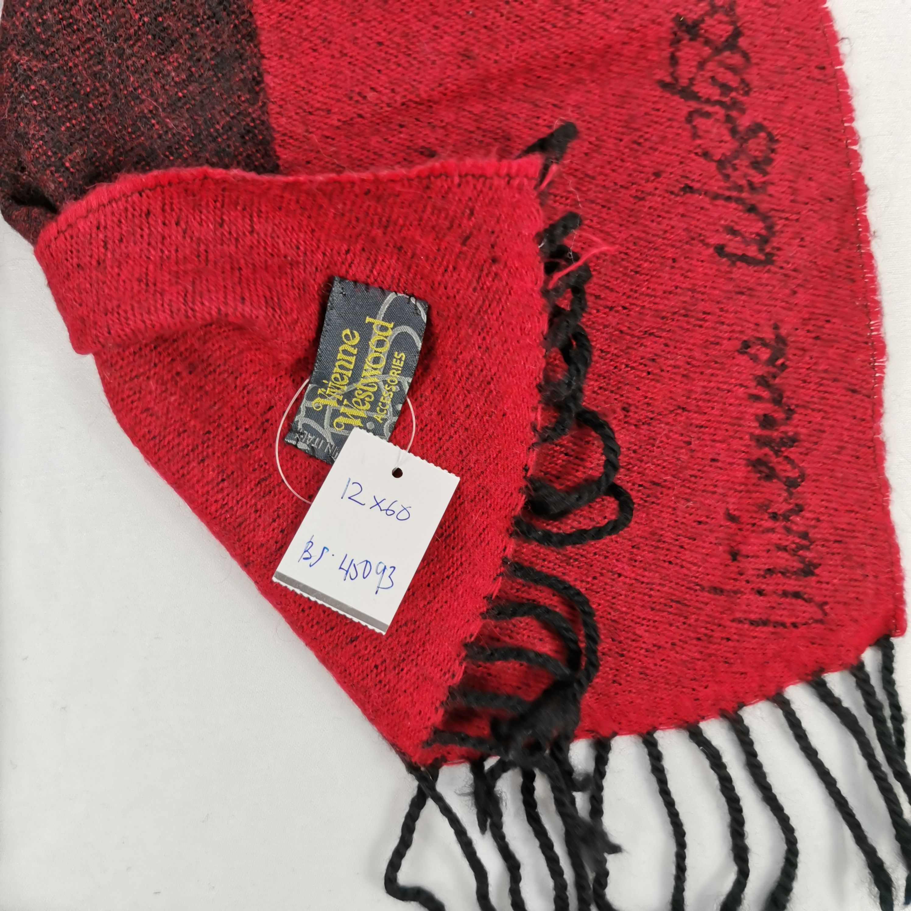 Vintage × Vivienne Westwood VINTAGE VIVIENNE WESTWOOD Scarf Orbs Wool Scarves Size ONE SIZE - 4 Thumbnail