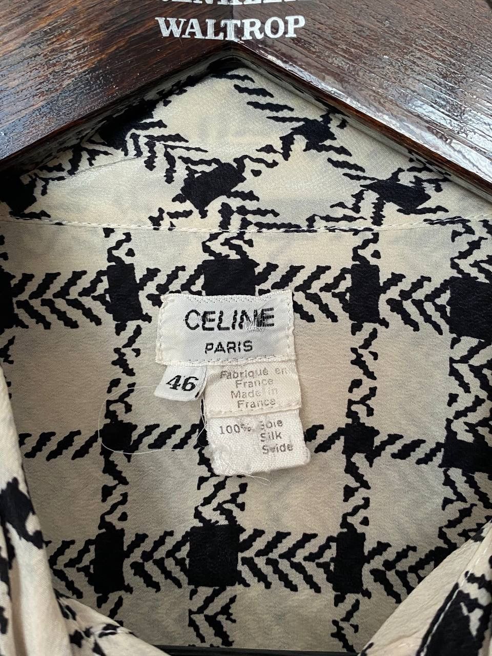 Celine Celine 80s archive vintage 100% silk blouse shirt Size L / US 10 / IT 46 - 4 Thumbnail