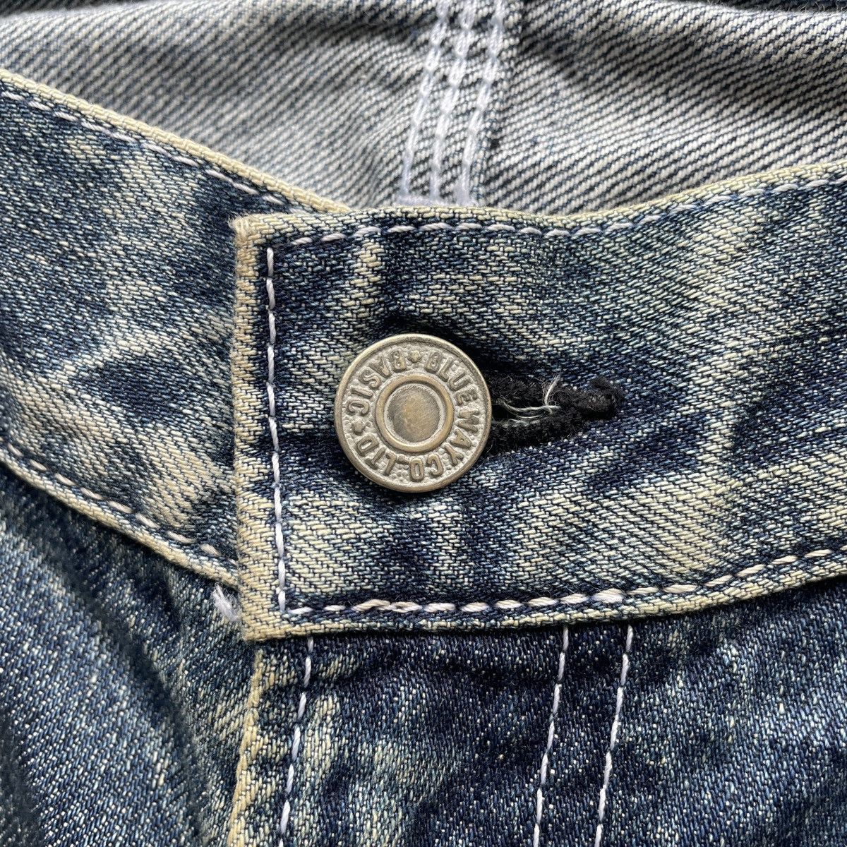 Japanese Brand Vintage BlueWay Japan Rusty Jeans Faded Distressed Pants W35 Size US 35 - 6 Thumbnail