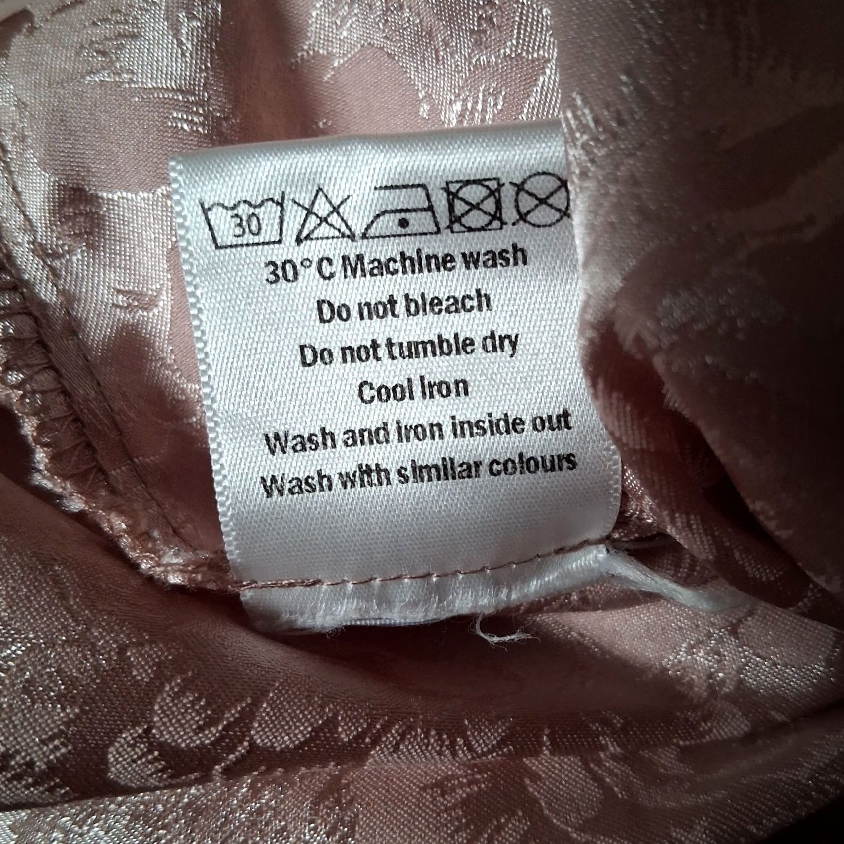 Vintage VINTAGE Flounce London Skirt Wrap Long Satin Pink Peony 18 Women's Boho Cottagecore Floral Tie Adjustable Waist Size 40" / US 18 - 5 Thumbnail