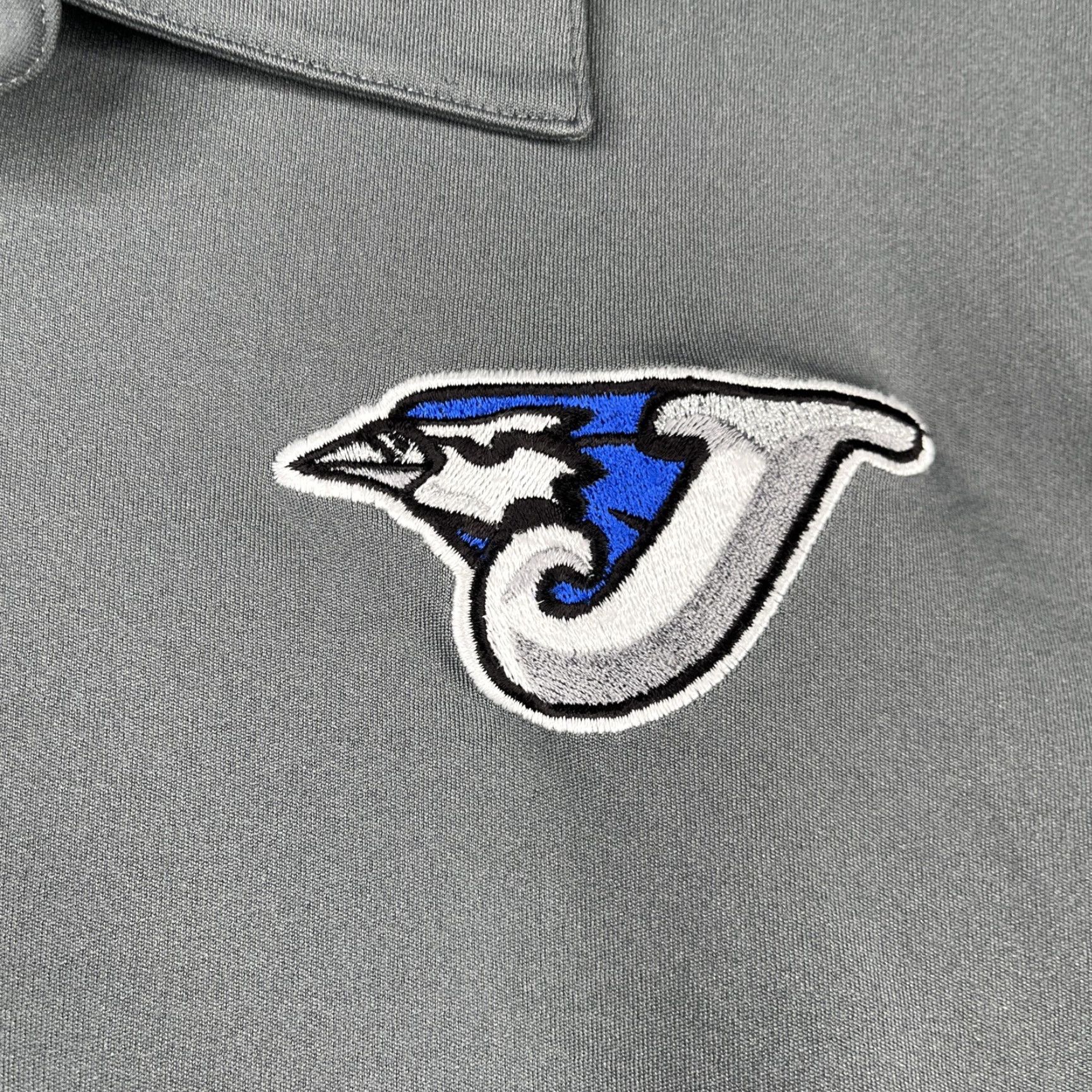 Vintage Toronto Blue Jays Polo Shirt Embroidered Oakley Gray XL Mens Short Sleeve Collared Lightweight Baseball Casual Shirt Size US XL / EU 56 / 4 - 2 Thumbnail