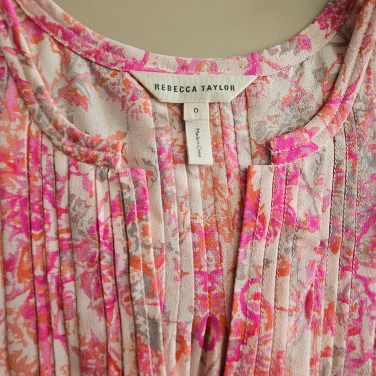 Rebecca Taylor Rebecca Taylor Casual Pink Silk Tunic Shift Summer Dress 0 Size XS / US 0-2 / IT 36-38 - 8 Thumbnail