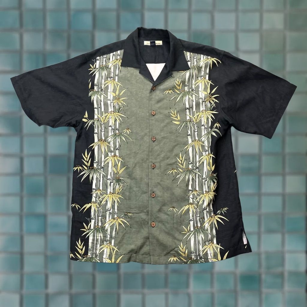 Tommy Bahama Tommy Bahama Shirt Mens Small Black Bamboo Tree Print Hawaiian Silk Button Up Size US S / EU 44-46 / 1 - 1 Thumbnail