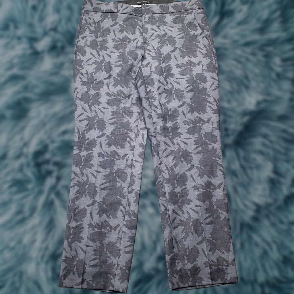 Banana Republic Banana Republic Avery Pants Womens Size 6 Multicolor Floral Stretch Formal Straight Leg Pants Size 28" / US 6 / IT 42 - 1 Thumbnail