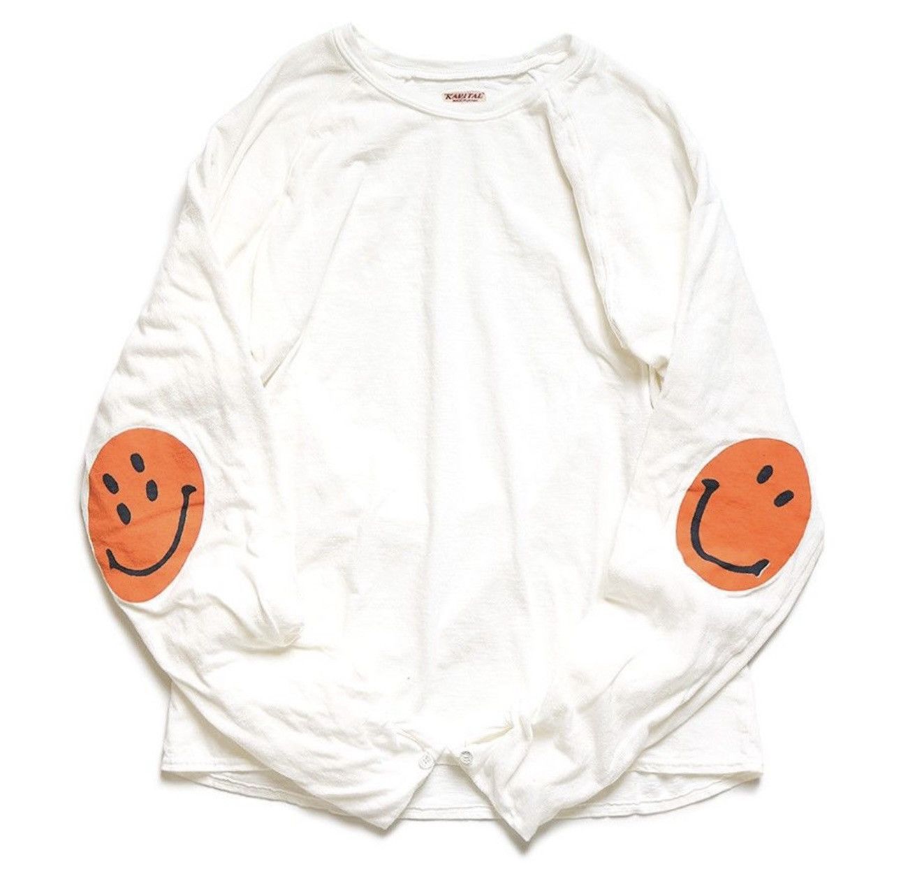 Kapital Gauze Chef Smiley Long Sleeve Tee