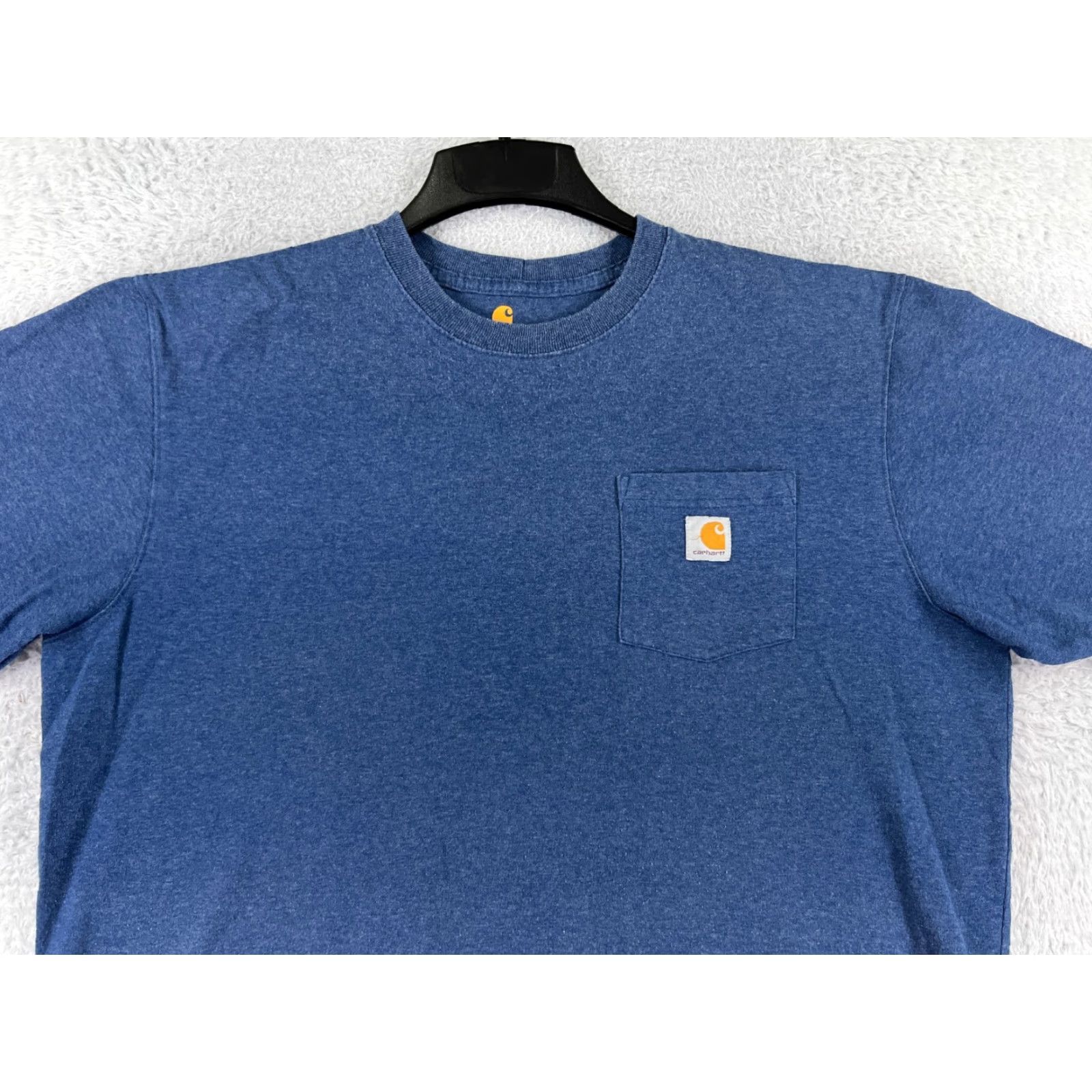 Carhartt Carhartt Men's XL Blue Short Sleeve Shirt K87 Cotton Jersey Crew Neck with Pocket Size US XL / EU 56 / 4 - 6 Thumbnail