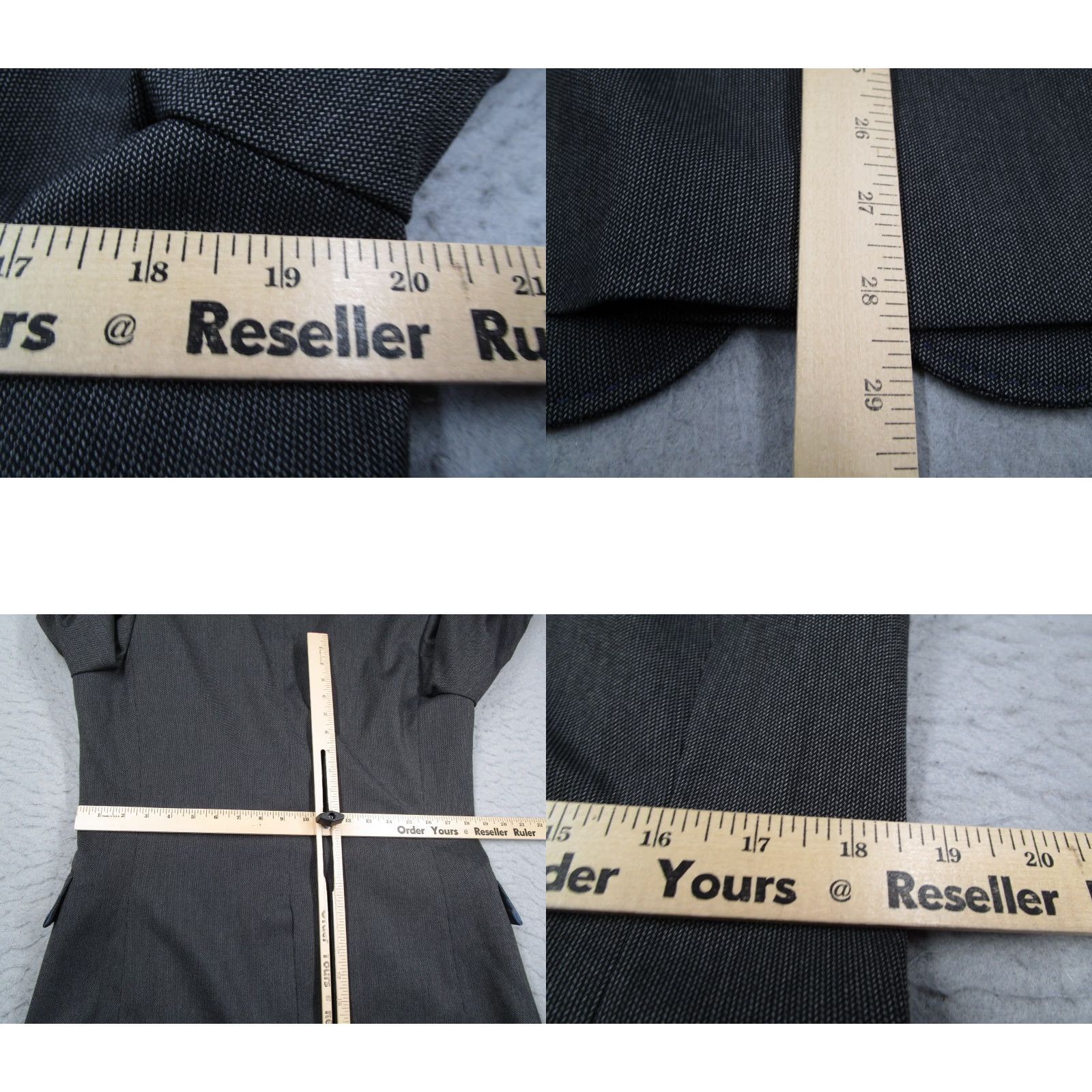 Ted Baker Ted Baker Jacket Men 3 Regular Gray 2 Button Sport Coat Made in Portugal Blazer Mens 38 Gray Tweed Notch Lapel Single-Breasted Two-Button Vintage No Size 38R - 8 Thumbnail