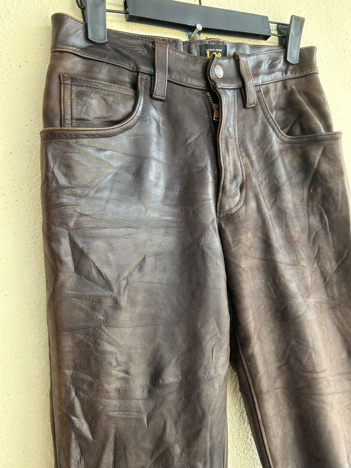 Genuine Leather × Lee Lee Riders Sanforized Boot Cut Leather Pant Size US 28 / EU 44 - 8 Thumbnail