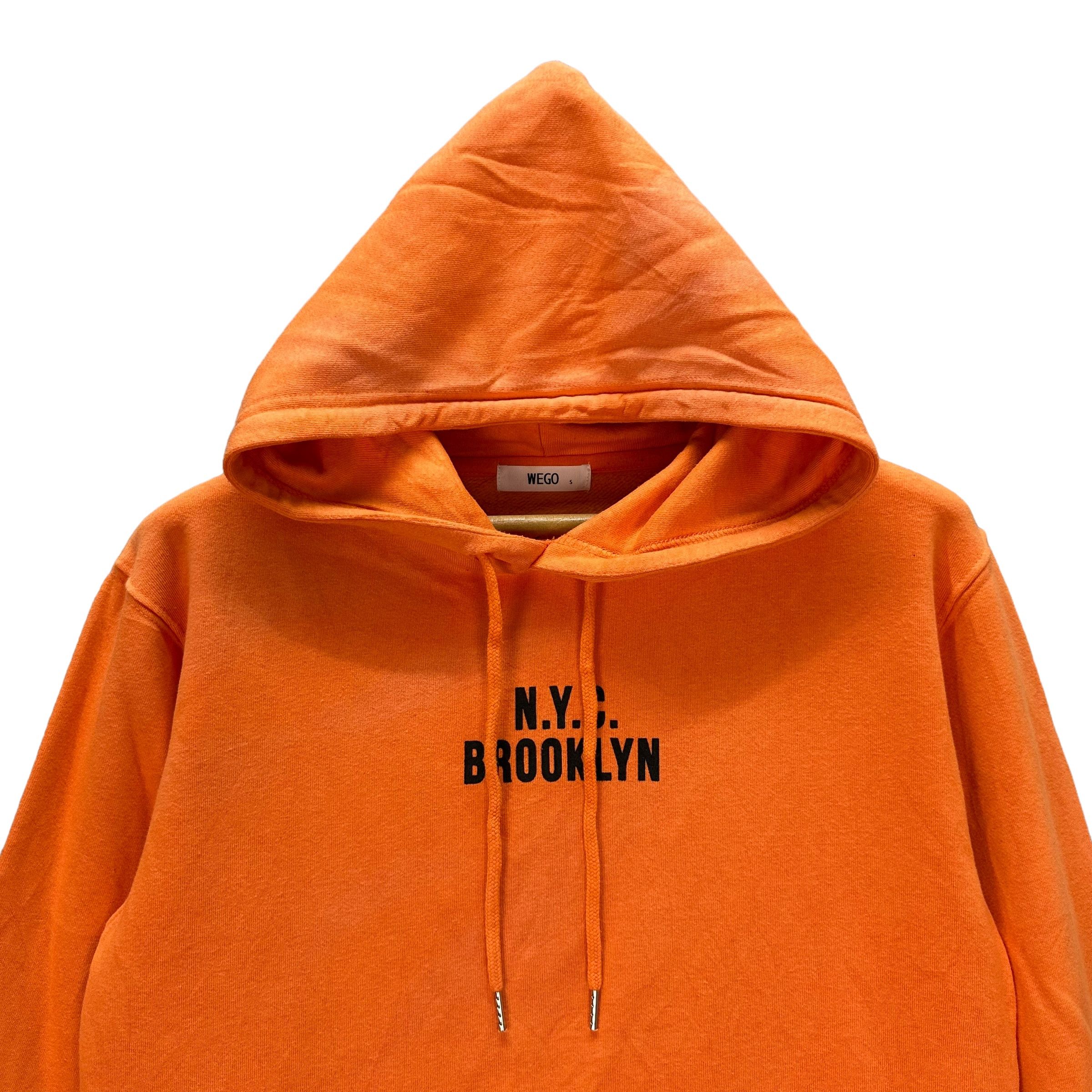 Japanese Brand WEGO NYC BROOKLYN EAST COAST PULLOVER ORANGE HOODIE #9096-56 Size US S / EU 44-46 / 1 - 2 Thumbnail