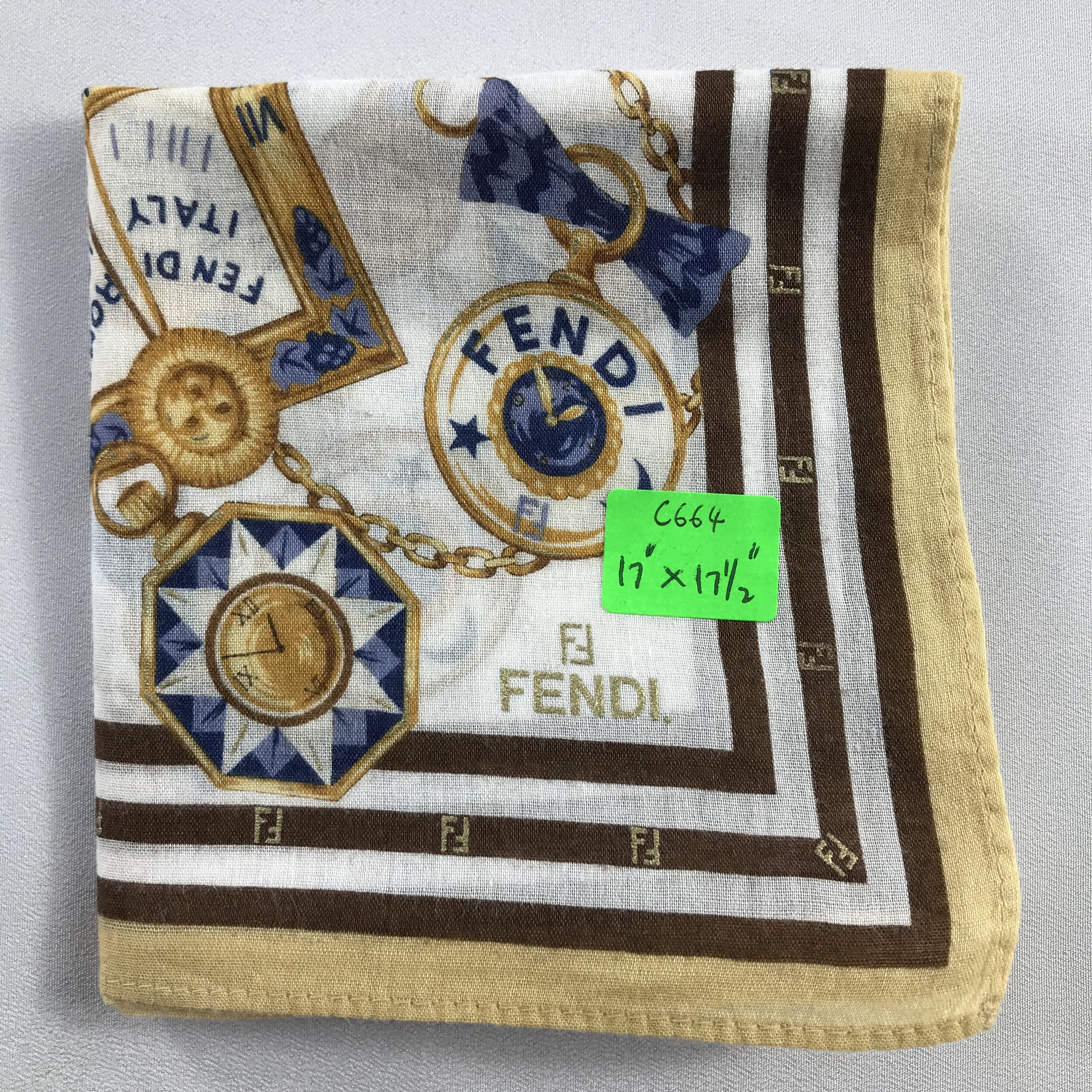 Vintage FENDI Handkerchief / Bandana / Neckerchief C664 Size ONE SIZE - 7 Thumbnail