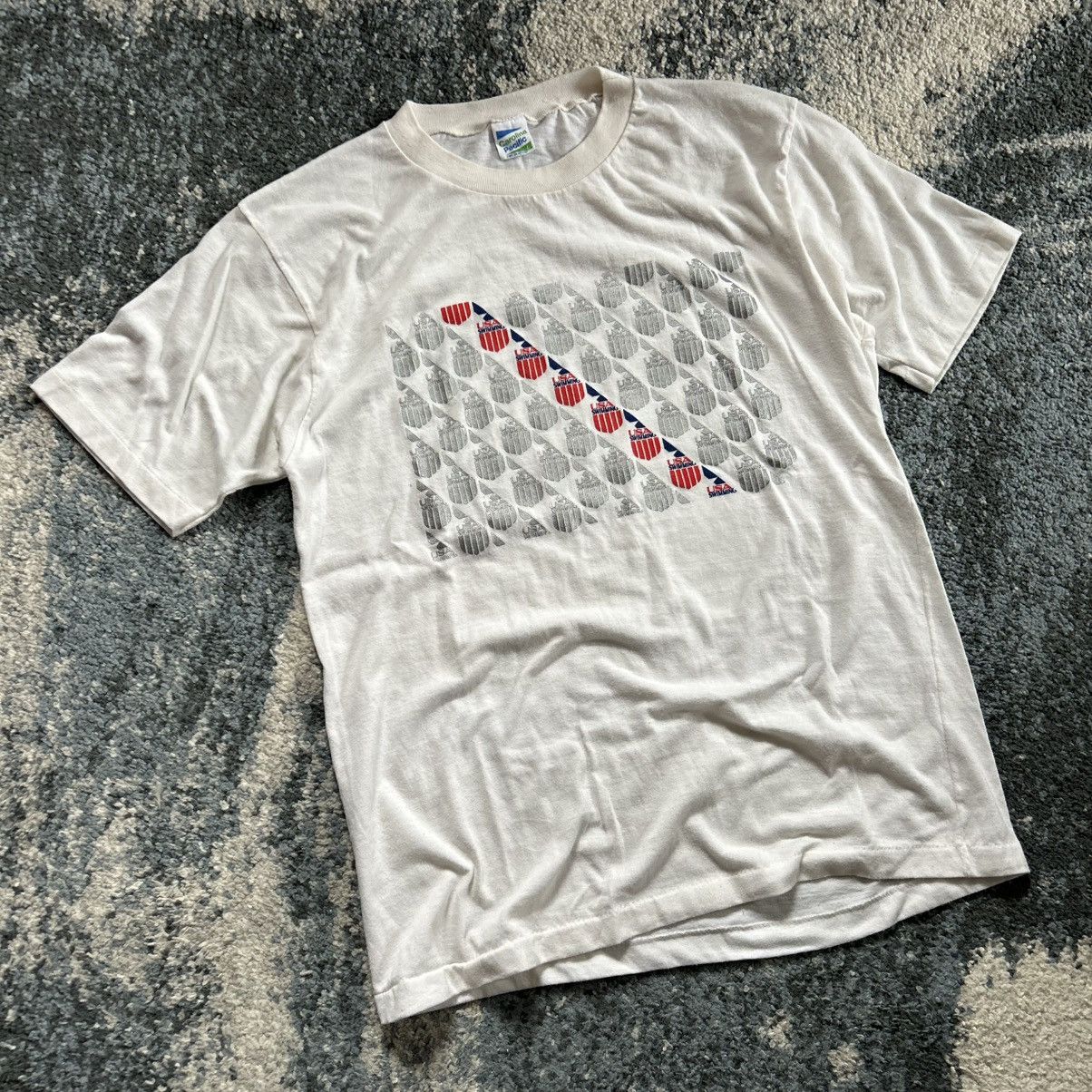 Vintage 80s Carolina Pacific USA SWiMMiNG SiNGLE STiTCH TEE OLYMPiCS Size US L / EU 52-54 / 3 - 11 Thumbnail