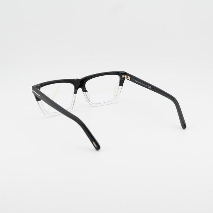 Tom Ford Tom Ford FT5912-B 005 Eyeglasses Black 57mm Rectangle Frame Size ONE SIZE - 5 Thumbnail
