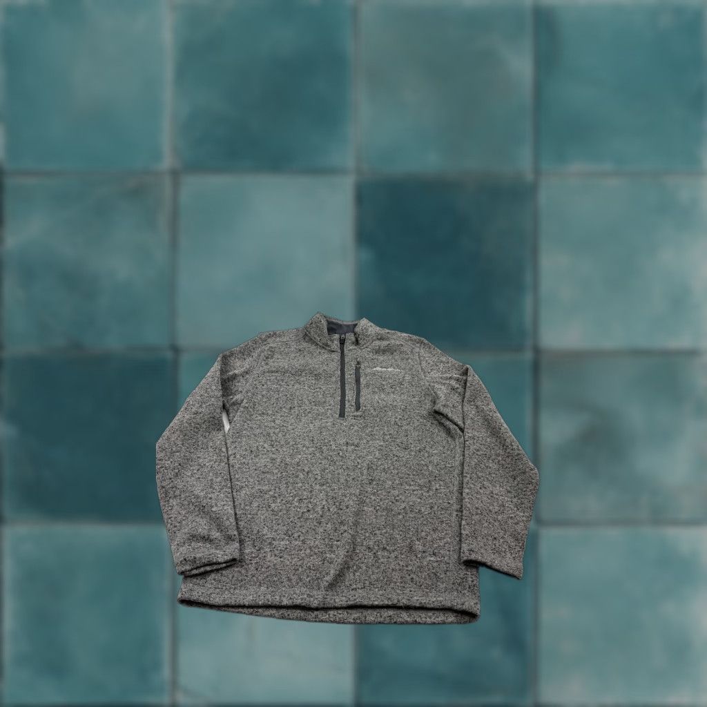 Eddie Bauer Eddie Bauer Sweater Mens Medium Gray 1/4 Zip Fleece Chest Pocket Mock Neck Pullover Long Sleeve Adults Mens Size US M / EU 48-50 / 2 - 1 Thumbnail