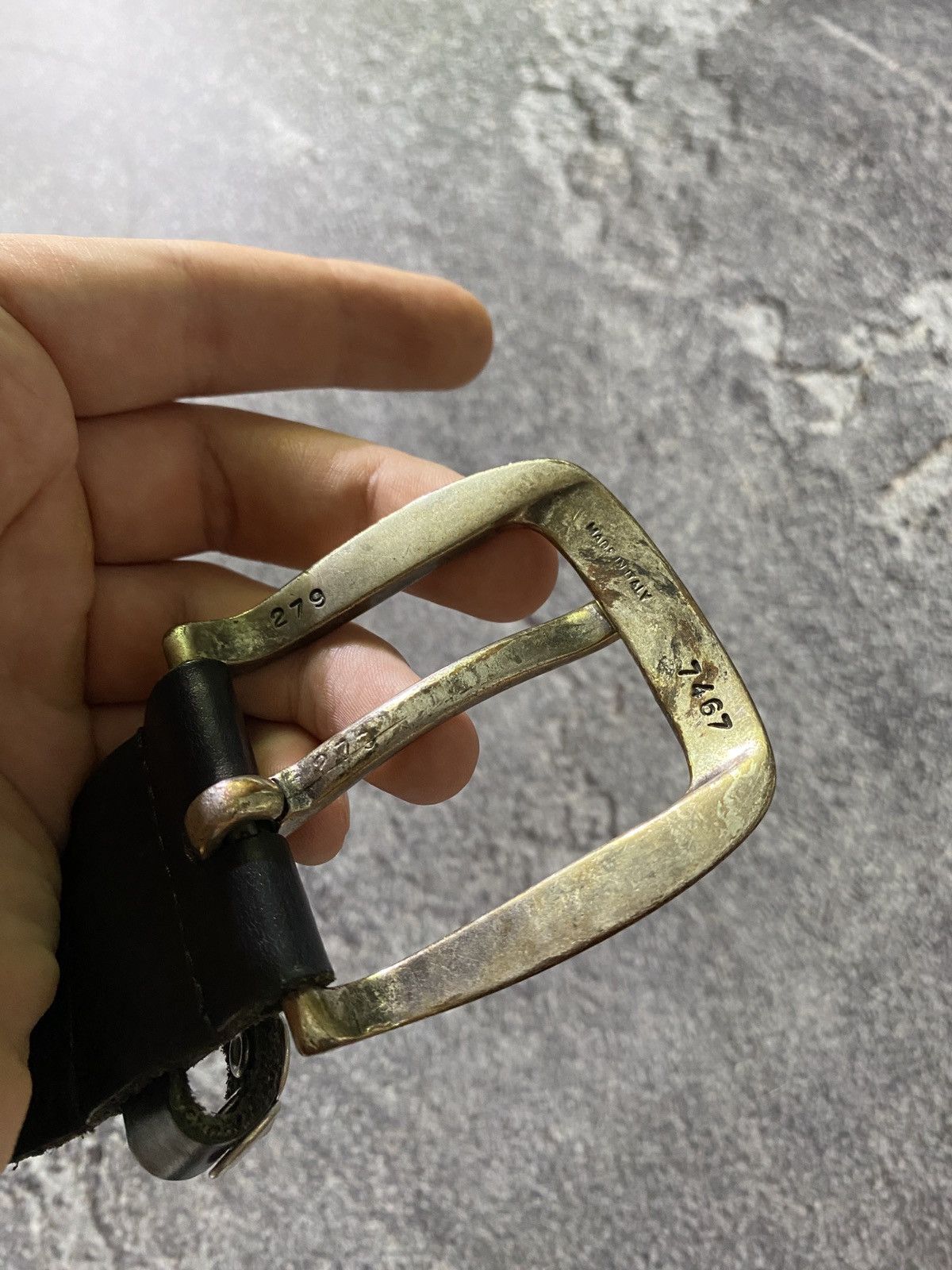 Leather Vintage avant garde studded leather belt y2k Size 34 - 4 Thumbnail