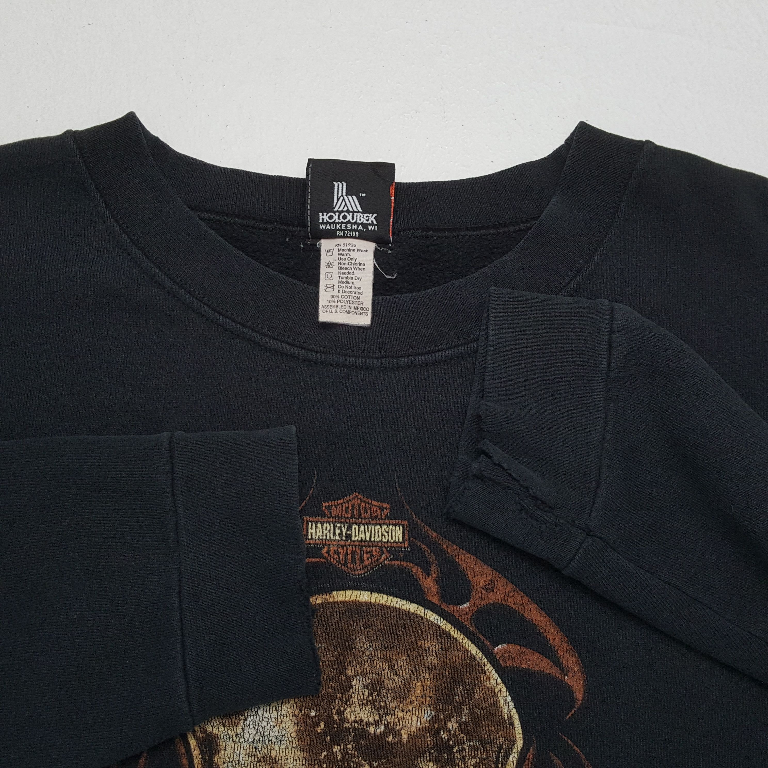 Harley Davidson × Vintage HARLEY DAVIDSON Motorcycle Brand Skulls Design Sweatshirt Size US XL / EU 56 / 4 - 11 Thumbnail