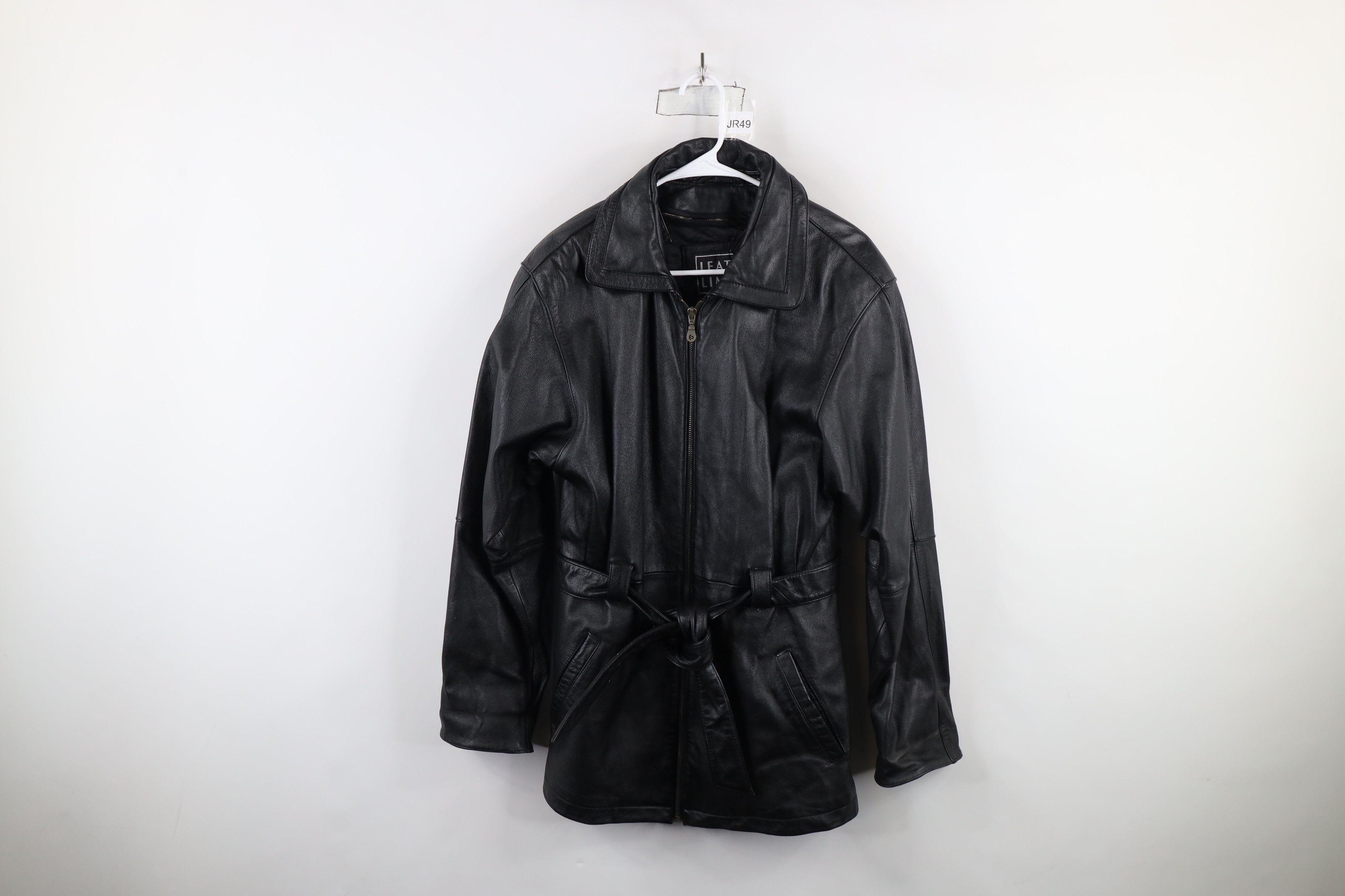 Vintage Vintage 90s Streetwear Full Zip Leather Trench Coat Jacket Size US M / EU 48-50 / 2 - 1 Thumbnail