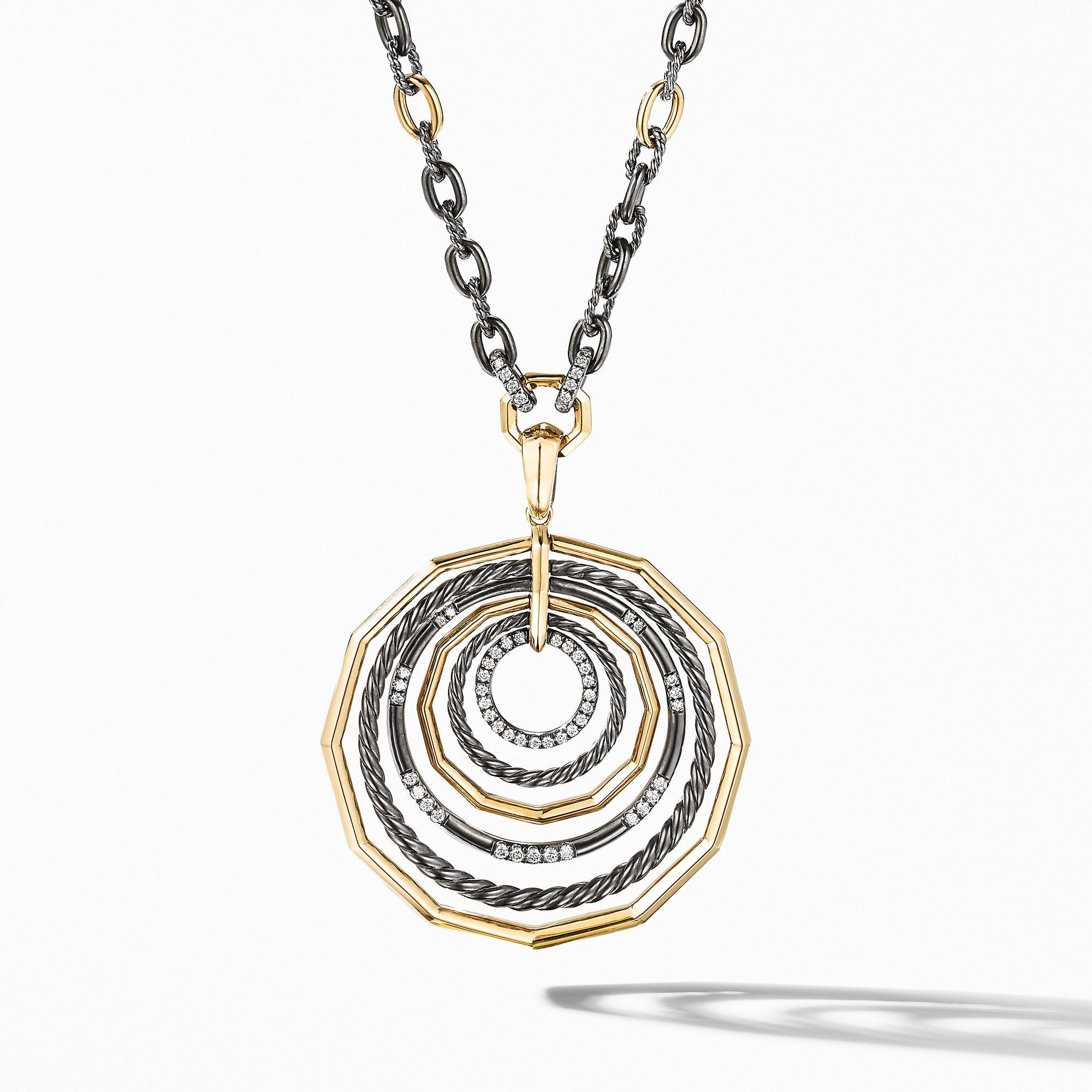 David Yurman o1w1db10525 N16388D Necklace in Silver 18K Gold and Diamond Size ONE SIZE - 1 Preview