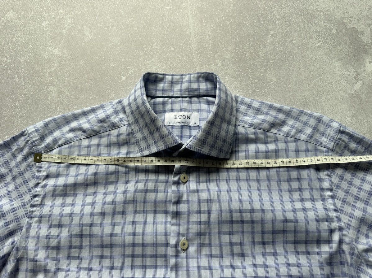 Eton ETON Slim Blue Long Sleeve Button Down Shirt Size 41 / 16 Size US L / EU 52-54 / 3 - 7 Thumbnail
