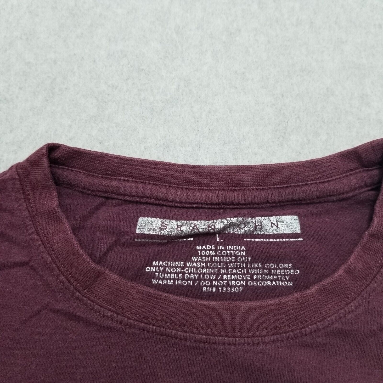 Sean John Sean John Shirt Mens Large Red Short Sleeve Crew Neck Cotton Size US L / EU 52-54 / 3 - 5 Thumbnail
