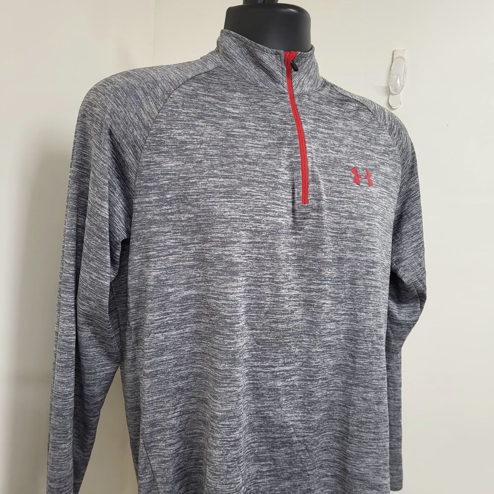 Under Armour Under Armour Sweater Men M Gray Heathered Loose Heatgear Performance Crew Neck Pullover Long Sleeve 1/2 Zip Size US M / EU 48-50 / 2 - 3 Thumbnail
