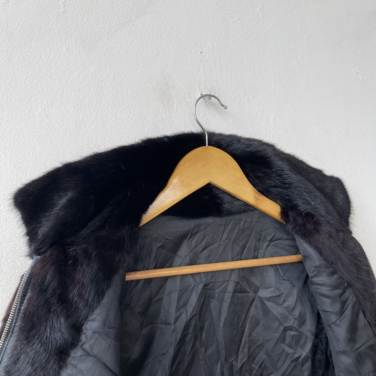 Vintage Real Mink Fur Zip-Up Blouson - Glossy Black (Vintage) Size US M / EU 48-50 / 2 - 12 Thumbnail