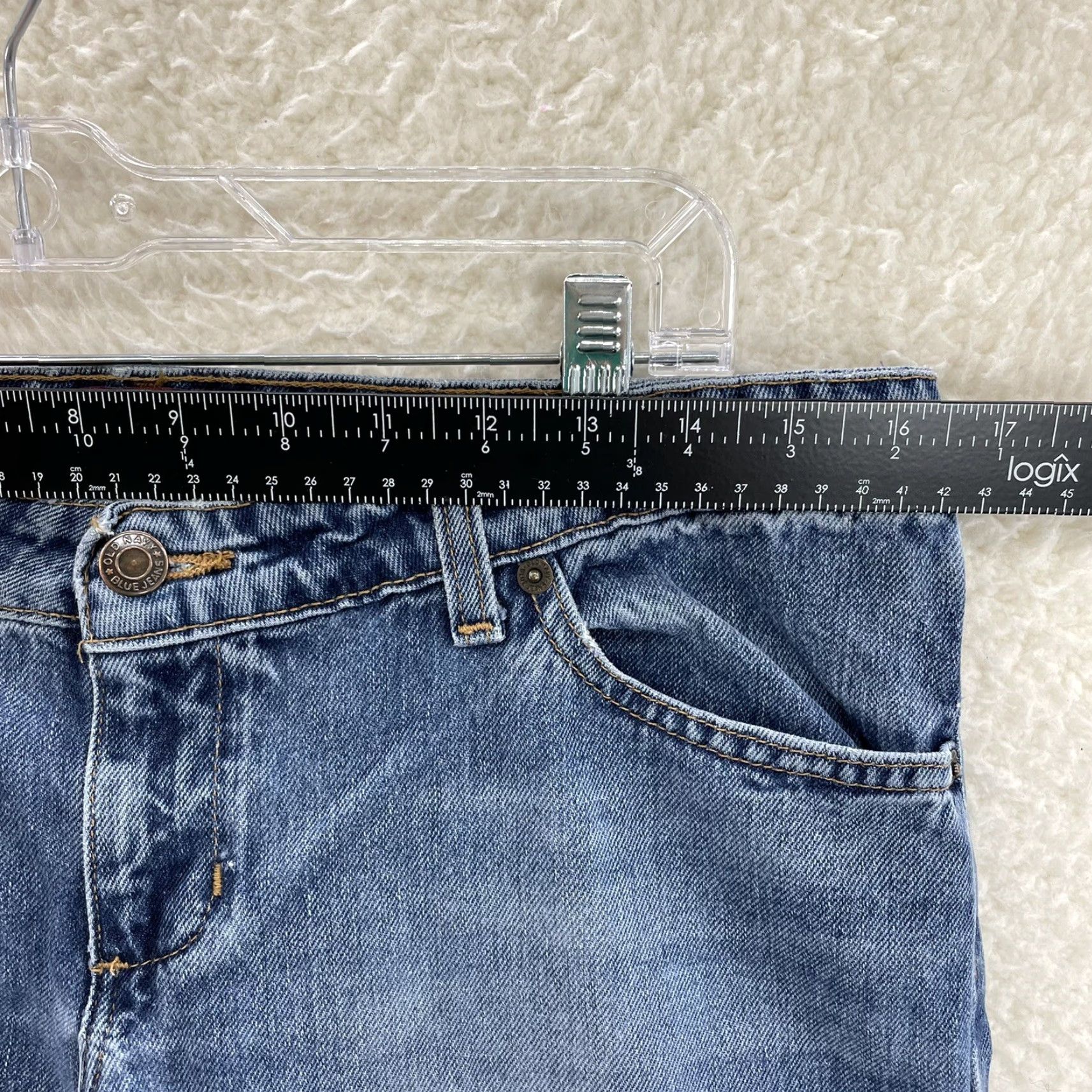 Old Navy Y2K Vintage Old Navy Jeans 12 Denim Blue Low Rise Bootcut Flare Pocketless Jeans Womens 12 30 Regular Inseam 32 Size 34" / US 12 / IT 48 - 7 Thumbnail