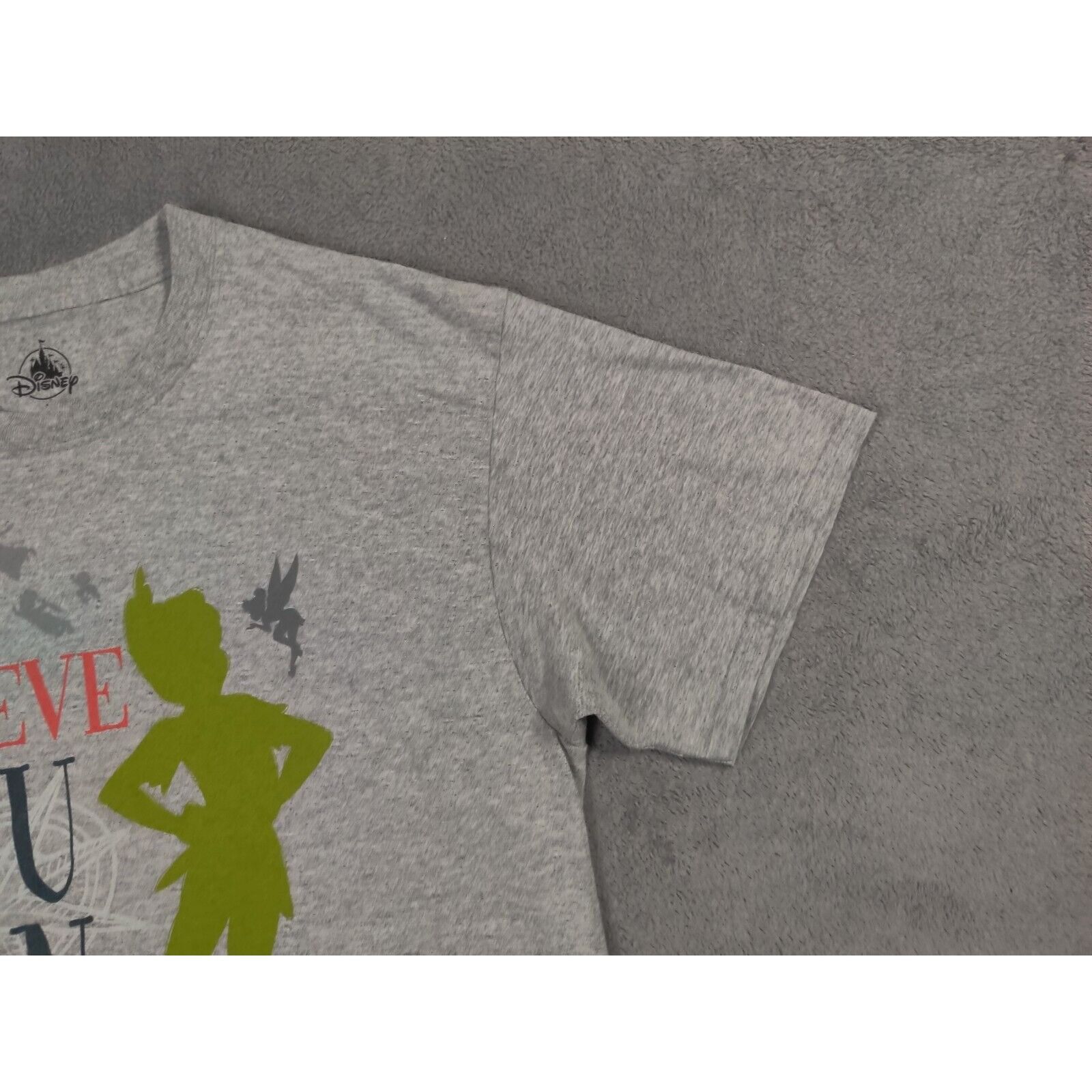 Disney Disney Shirt Adult Mens Large Gray Tinker Bell Peter Pan Size US L / EU 52-54 / 3 - 4 Thumbnail