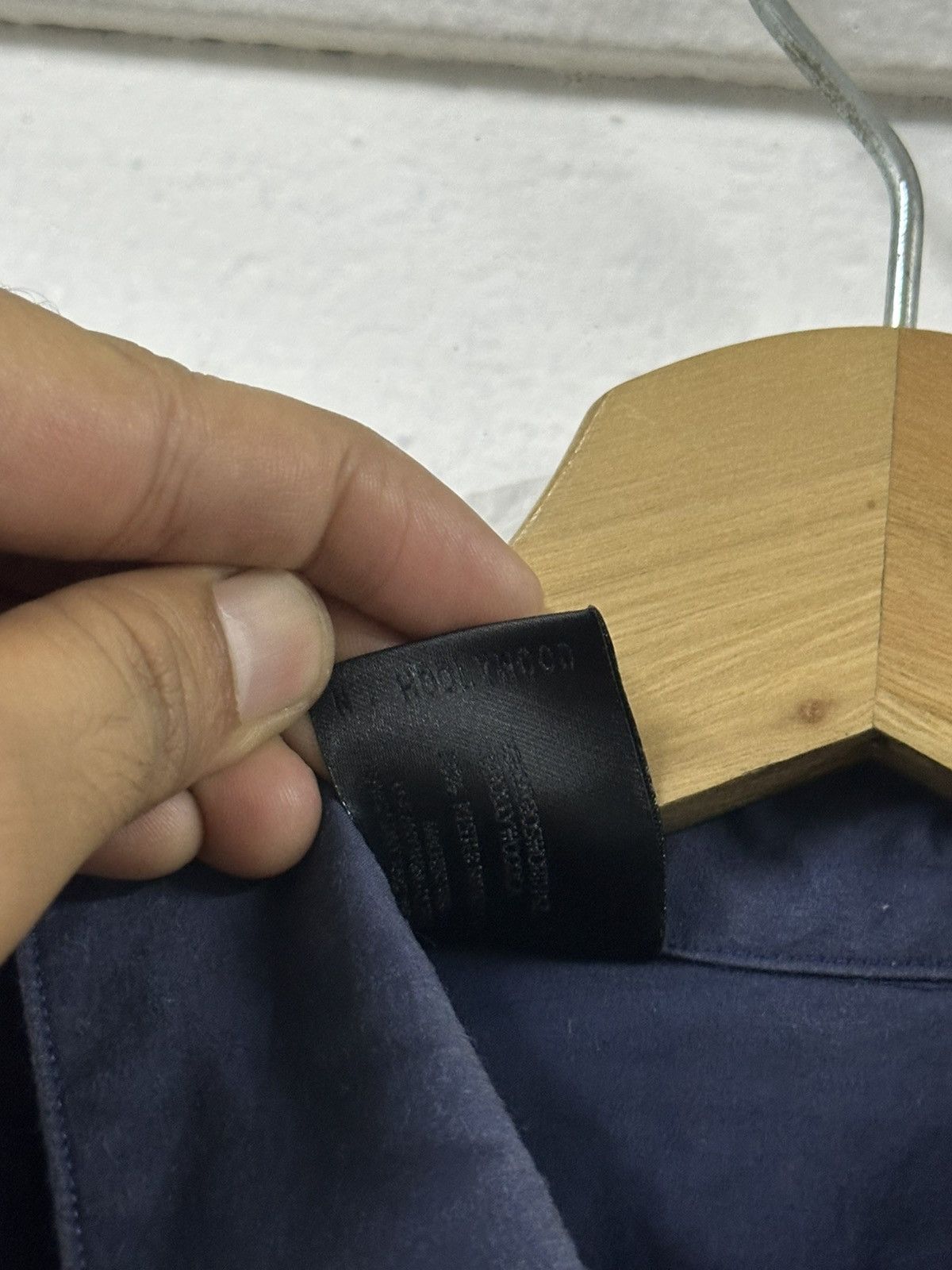 N.Hoolywood N.Hollywood 100% Cotton Blue Black Shirt Size US M / EU 48-50 / 2 - 9 Thumbnail