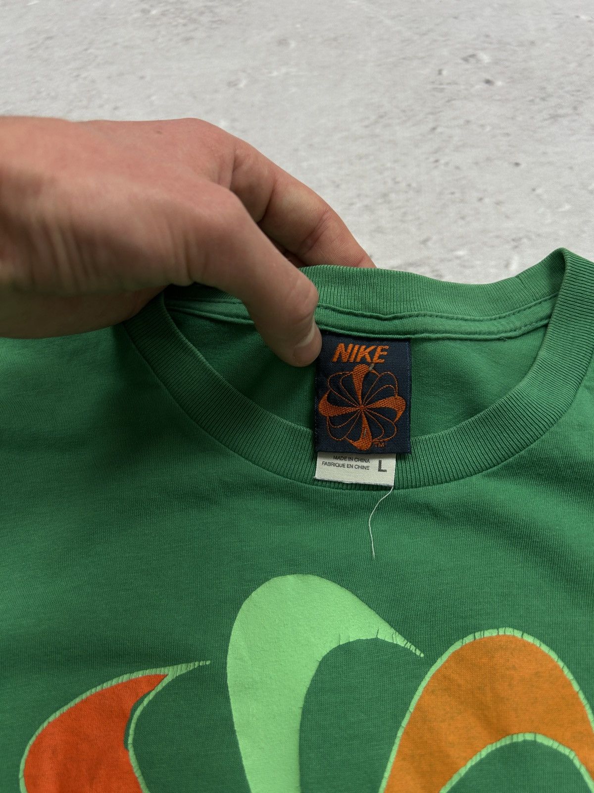 Nike 💥Vintage Nike Pinwheel Single Stitch Green T-shirt Big Logo💥 Size US L / EU 52-54 / 3 - 2 Thumbnail