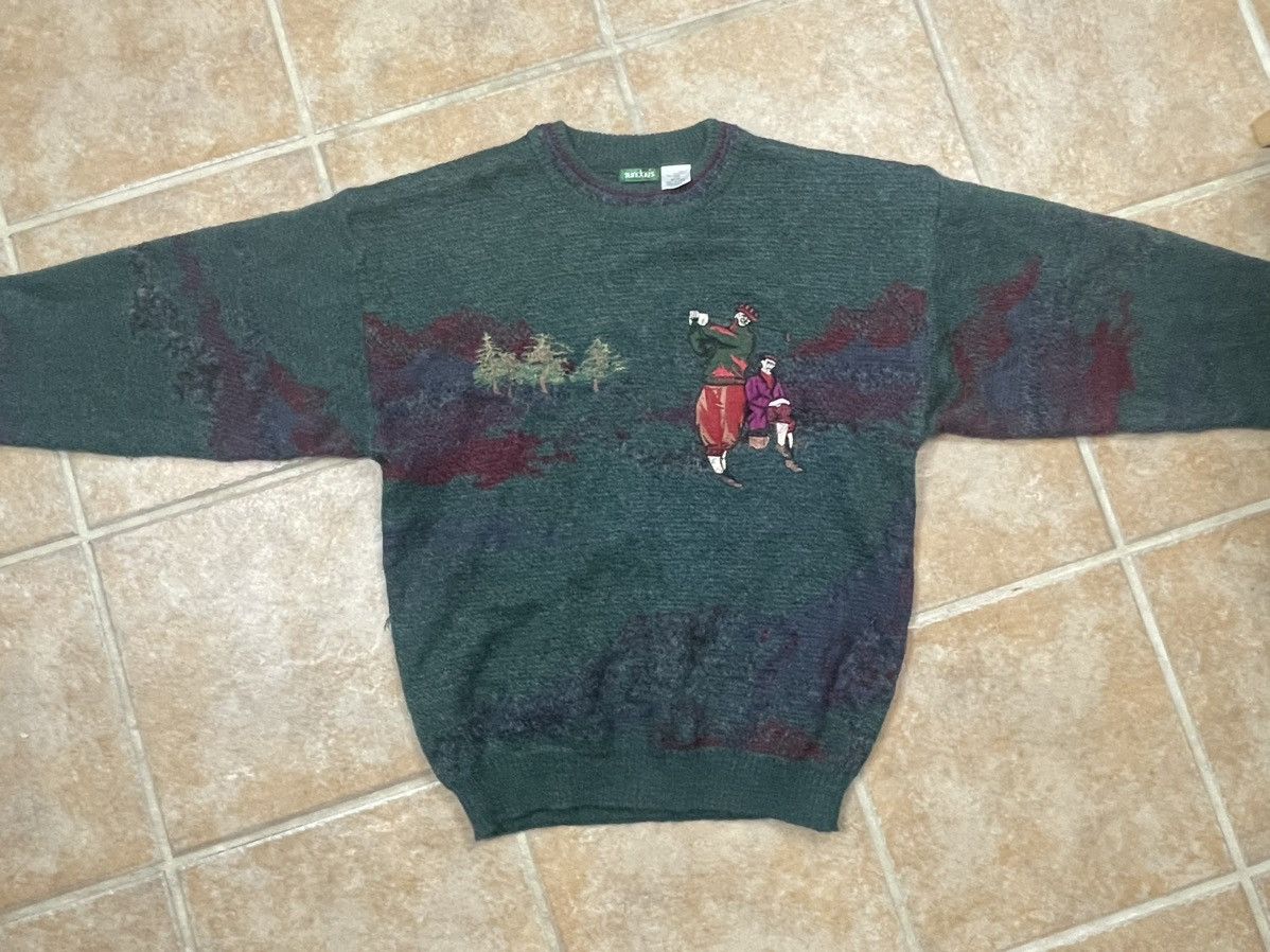 Vintage Vintage Golfer Knitted Sweater Size US M / EU 48-50 / 2 - 2 Thumbnail