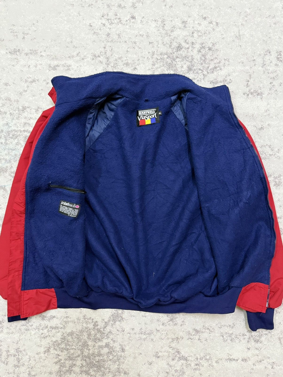 Polartec Vintage 90s Hartwell Viasport polarfleece Bomber Jacket Size US XL / EU 56 / 4 - 7 Thumbnail