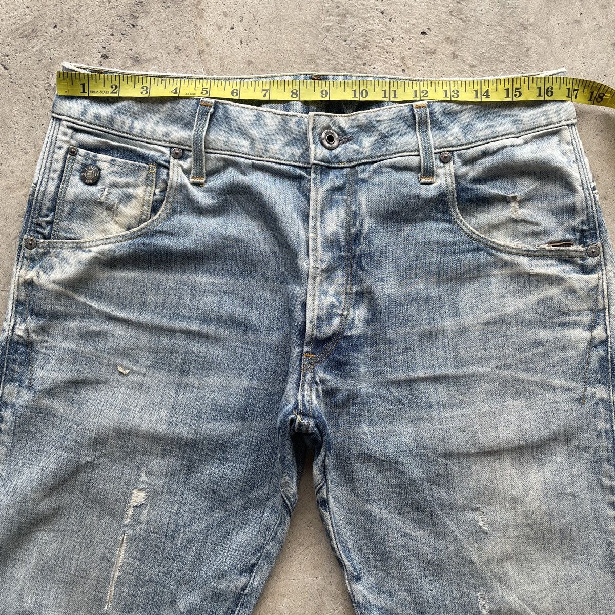 G-Star Vtg G Star Raw Distressed LightWash Faded Jeans Pants W34 Size US 34 / EU 50 - 6 Thumbnail