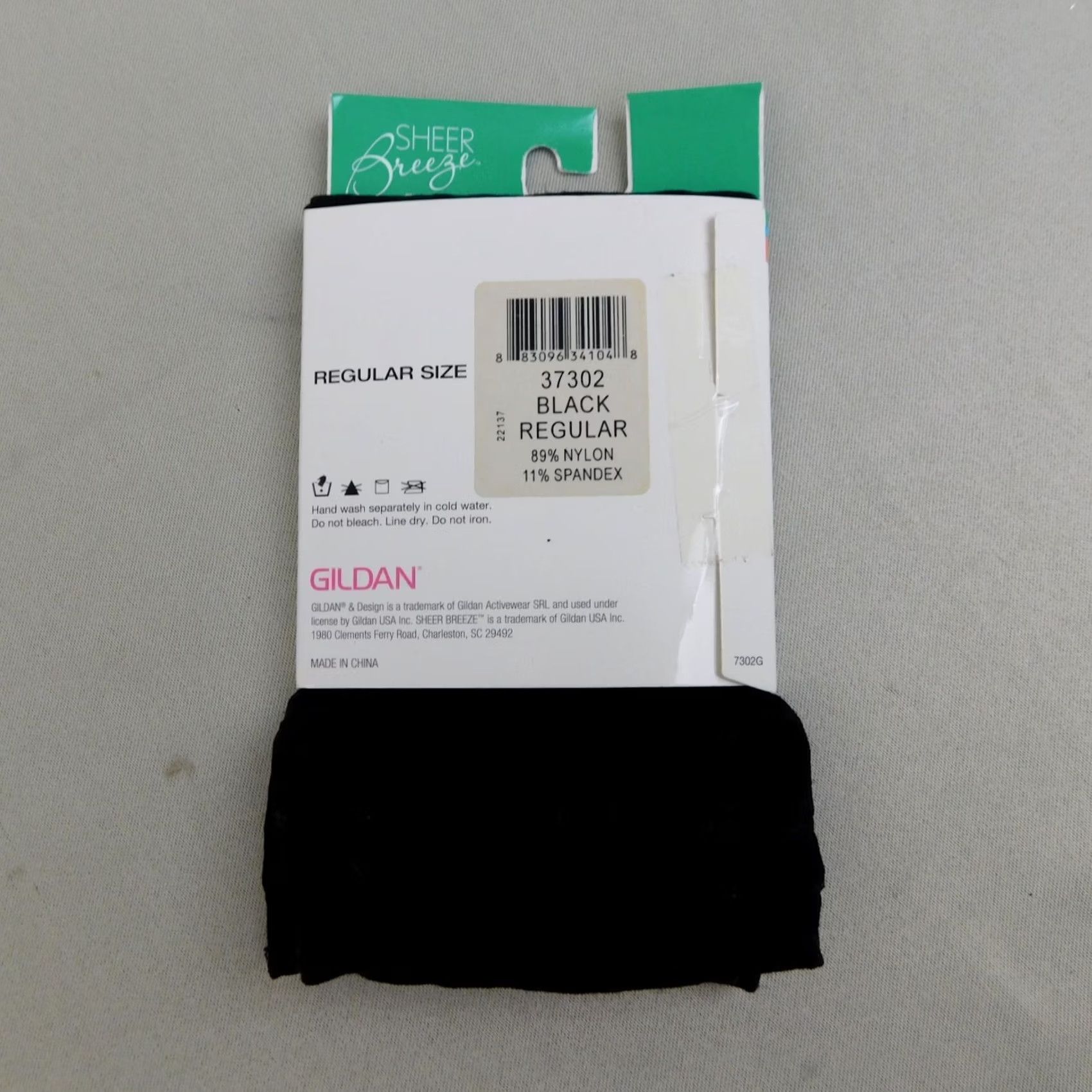 Gildan Gildan Black Sheer Breeze 37302 Trouser Socks Knee High Comfort Band Dress Socks Women Regular Size 42" / US 20 - 5 Thumbnail