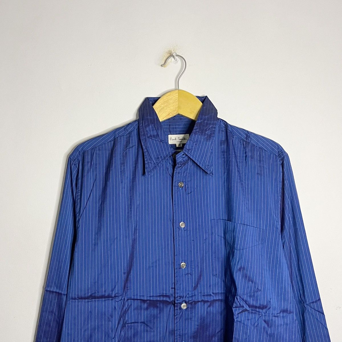 Paul Smith Paul Smith Blue Pinstripe Long Sleeve Dress Shirt Size US M / EU 48-50 / 2 - 3 Thumbnail