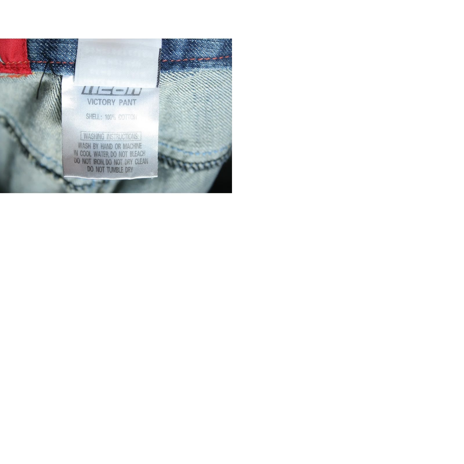 Denime ICON Victory Pant Jeans Blue Denim Button Fly Motorcycle Pant Sz 28 Mens Regular Jeans Size US 26 / EU 42 - 9 Thumbnail