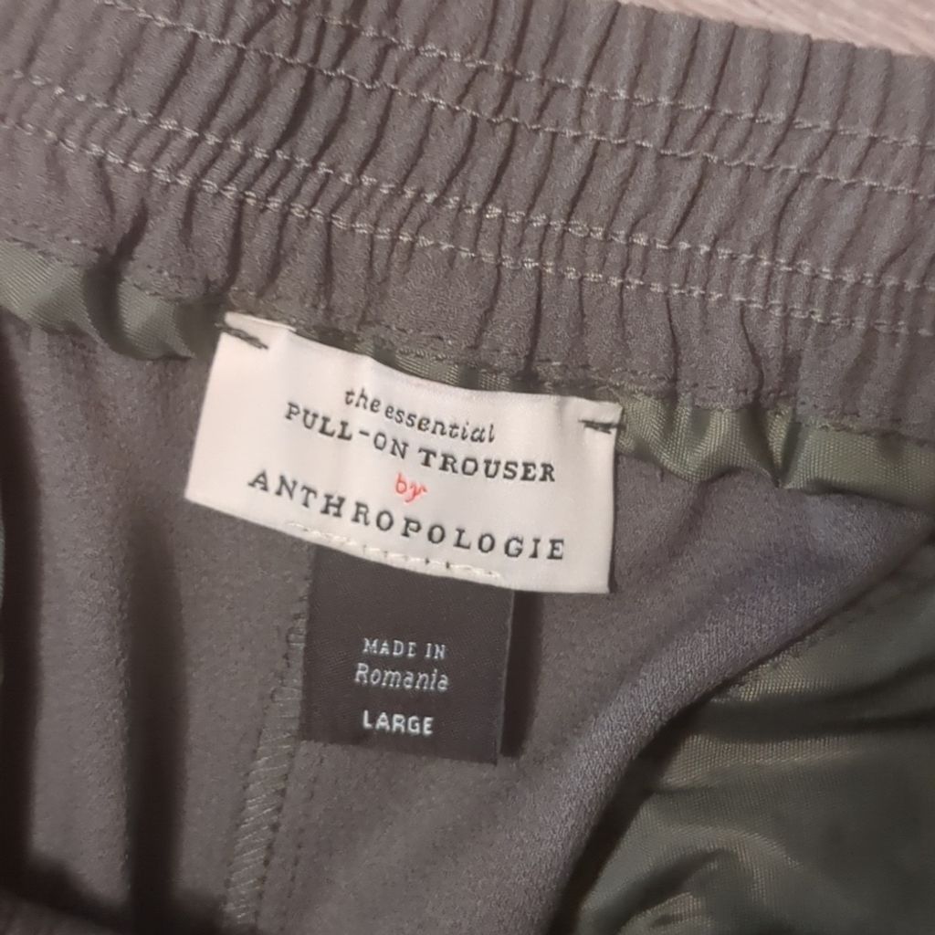 Anthropologie Anthropologie green The essential pull on trousers size lg Size 34" / US 12 / IT 48 - 2 Thumbnail