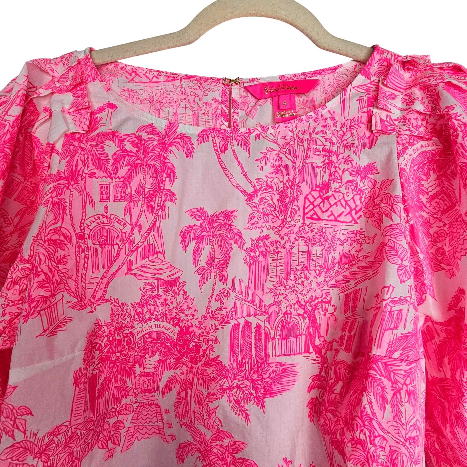 Lilly Pulitzer Lilly Pulitzer Barbara Top Palm Beach Anniversary Toile 6 Size M / US 6-8 / IT 42-44 - 3 Thumbnail