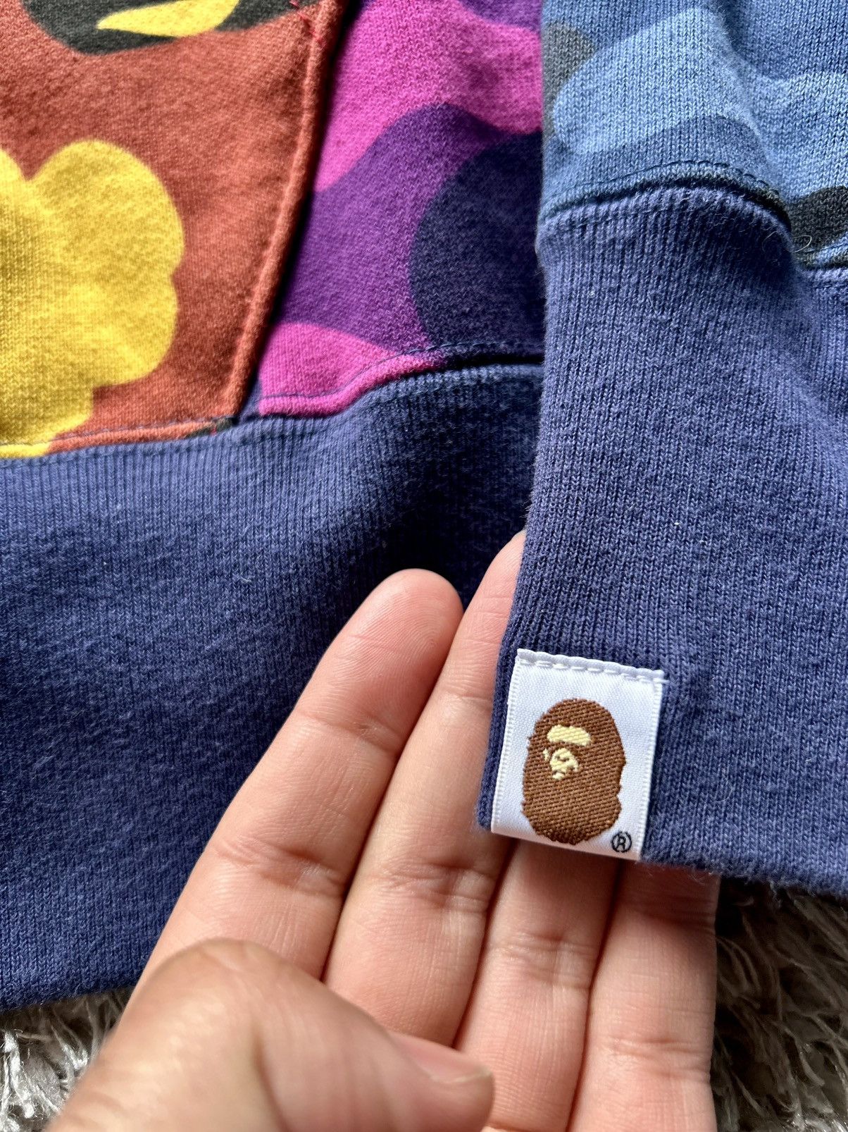 Bape 💥HOLY GRAIL💥 BAPE CRAZY MIX CAMO SHARK FULL ZIP UP HOODIE Size US L / EU 52-54 / 3 - 12 Thumbnail